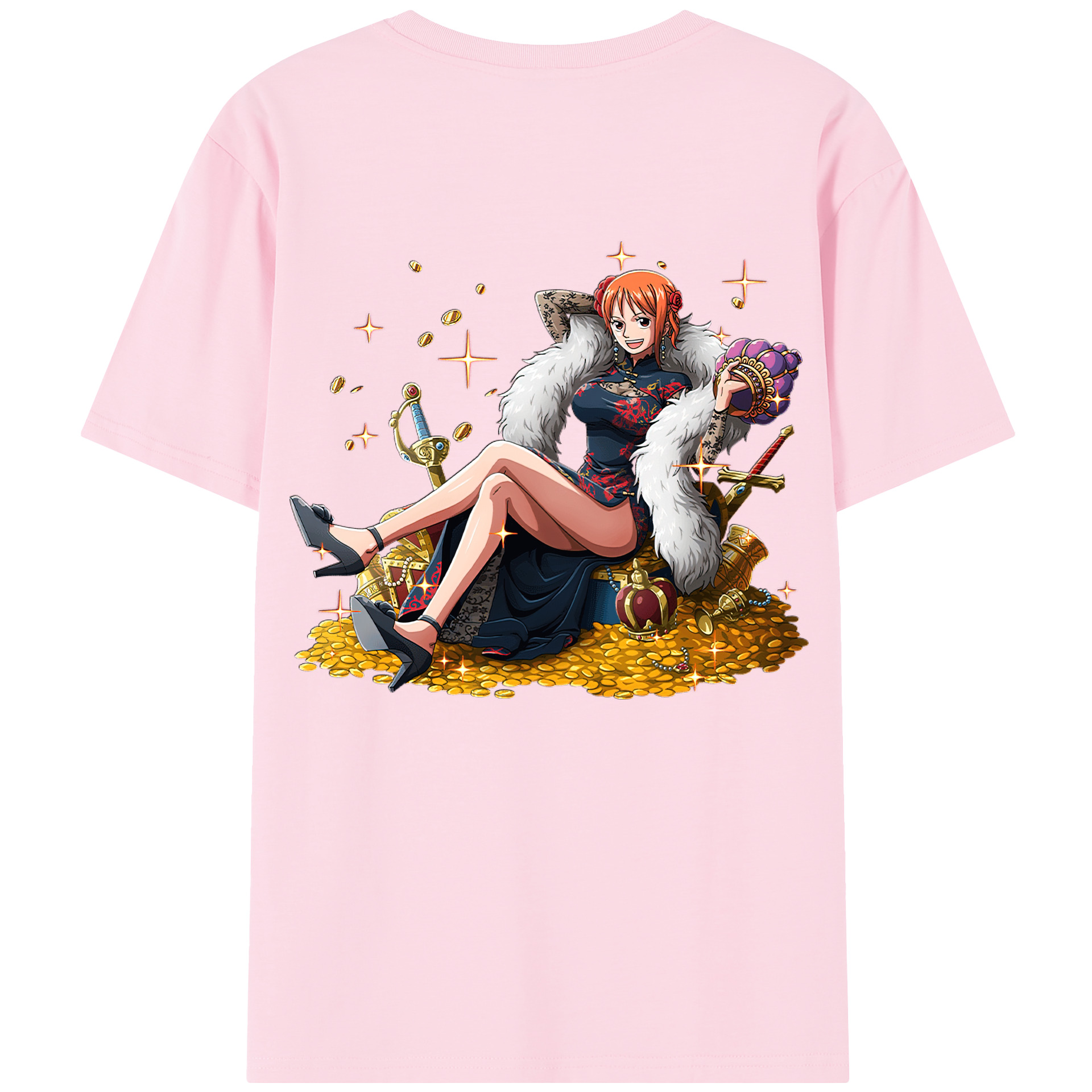 ワンピース ナミ ONE PIECE Nami 綿100％半袖Tシャツ（背面プリント）