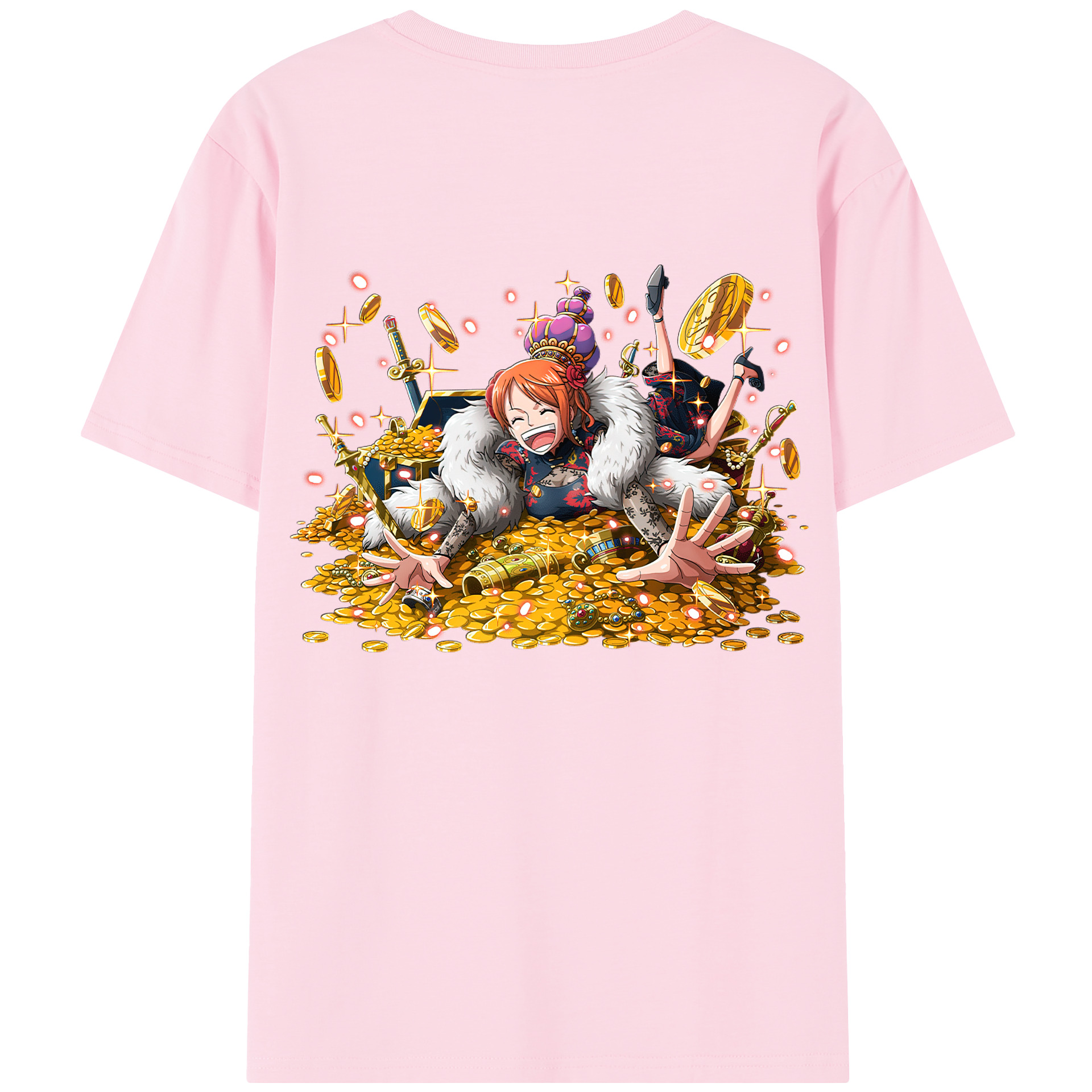 ワンピース ナミ ONE PIECE Nami 綿100％半袖Tシャツ（背面プリント）