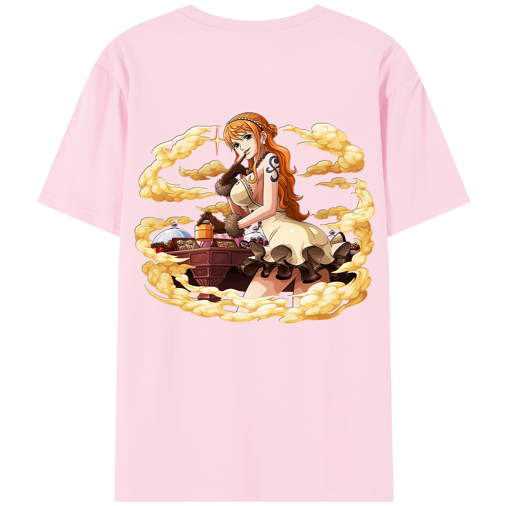 ワンピース ナミ ONE PIECE Nami 綿100％半袖Tシャツ（背面プリント）