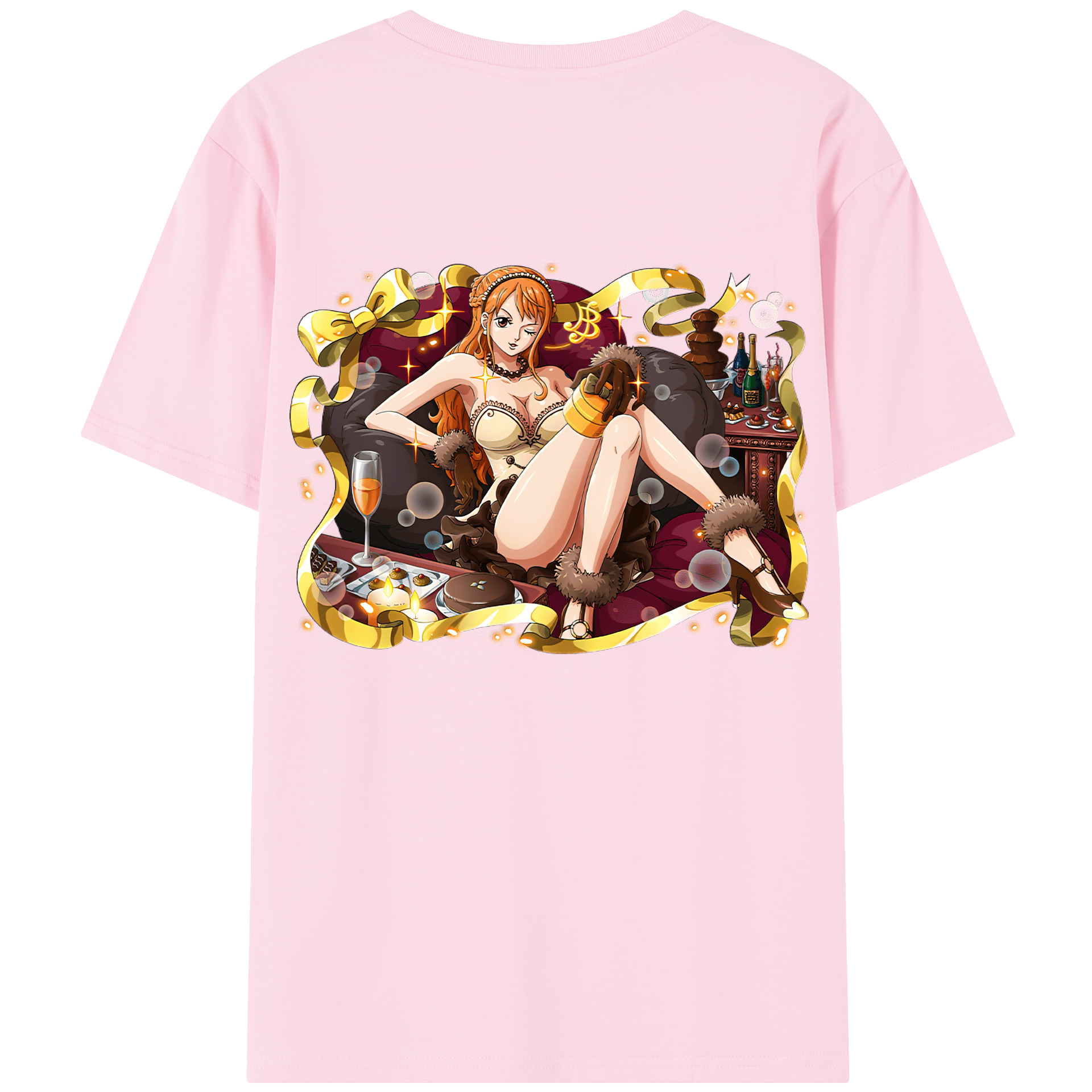 ワンピース ナミ ONE PIECE Nami 綿100％半袖Tシャツ（背面プリント）