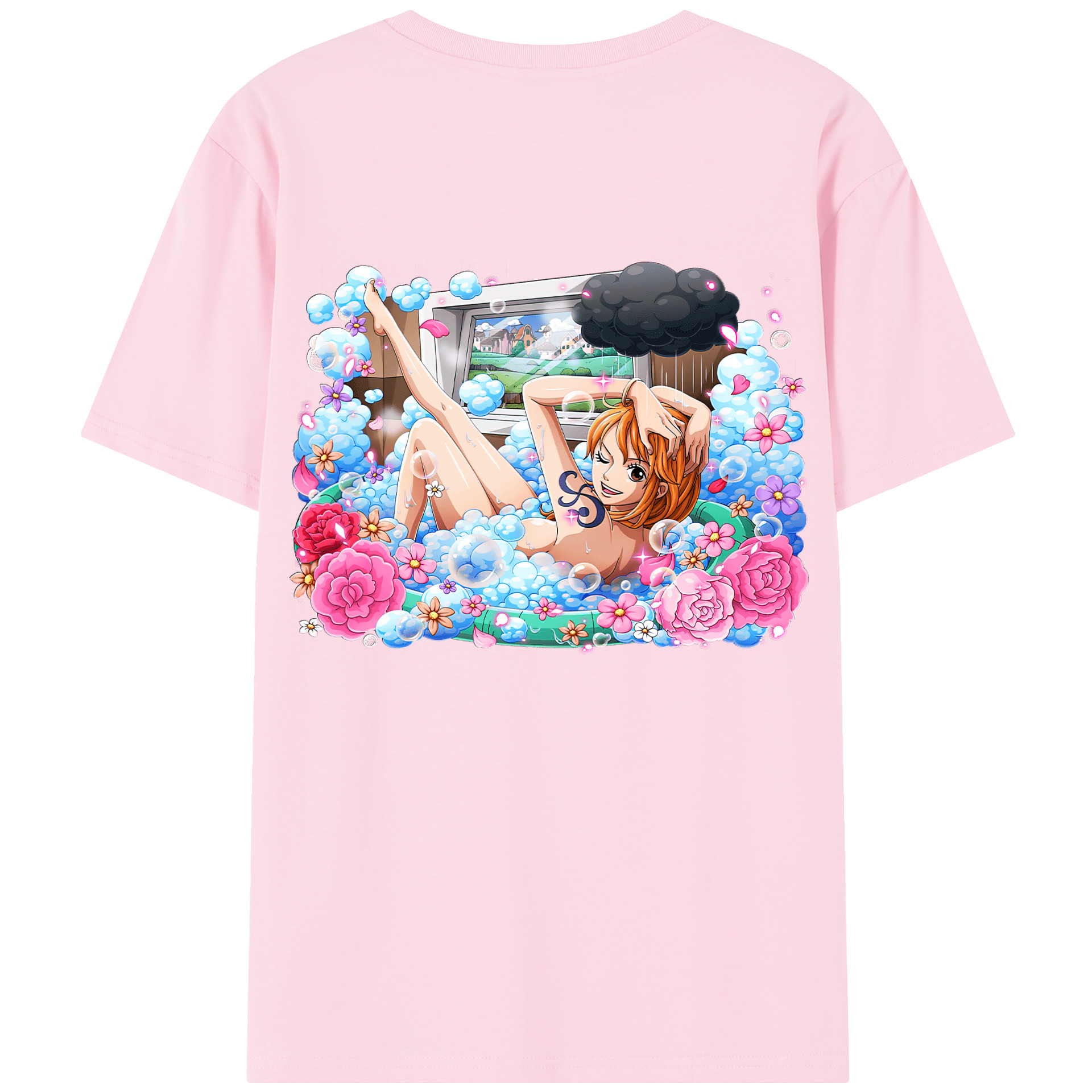 ワンピース ナミ ONE PIECE Nami 綿100％半袖Tシャツ（背面プリント）