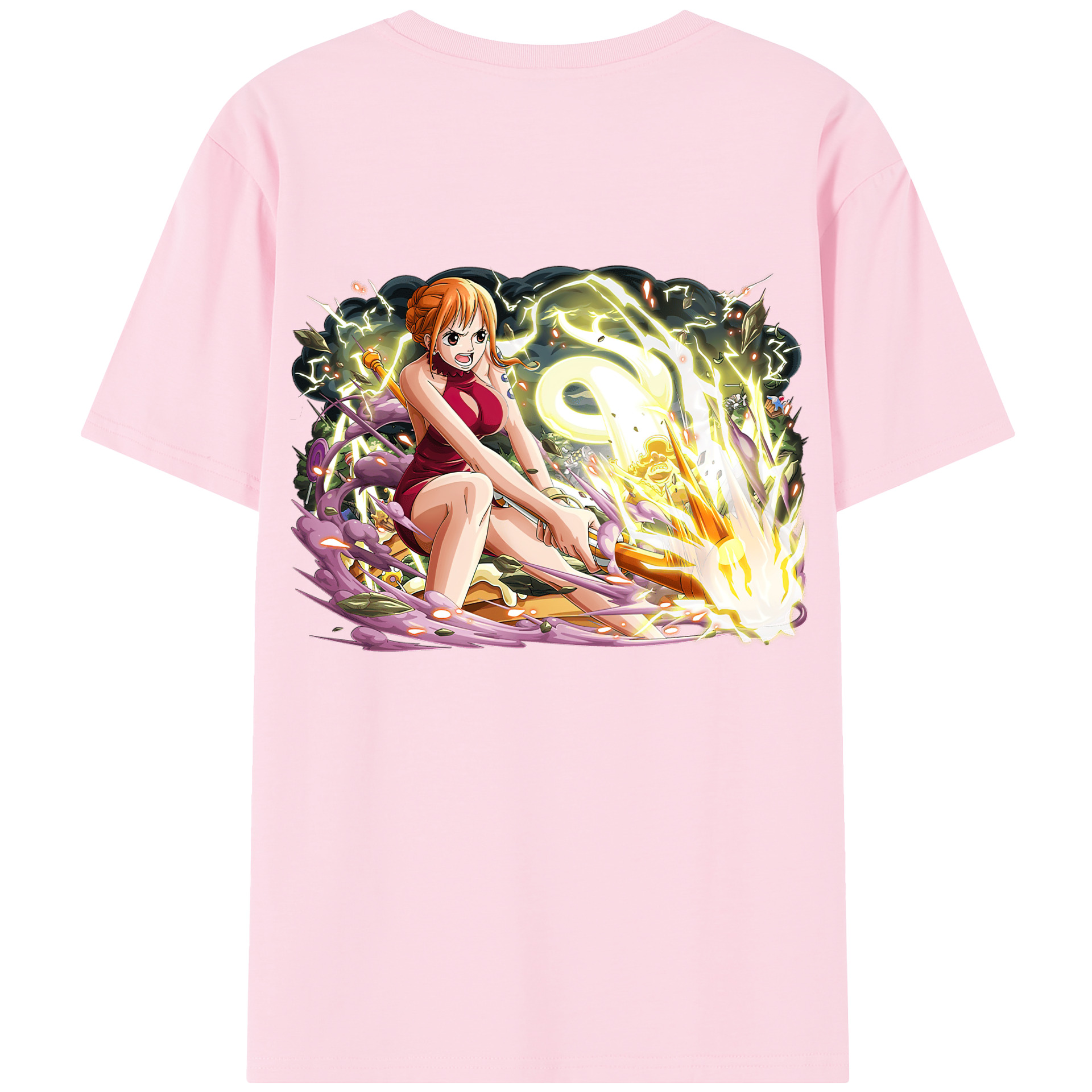 ワンピース ナミ ONE PIECE Nami 綿100％半袖Tシャツ（背面プリント）