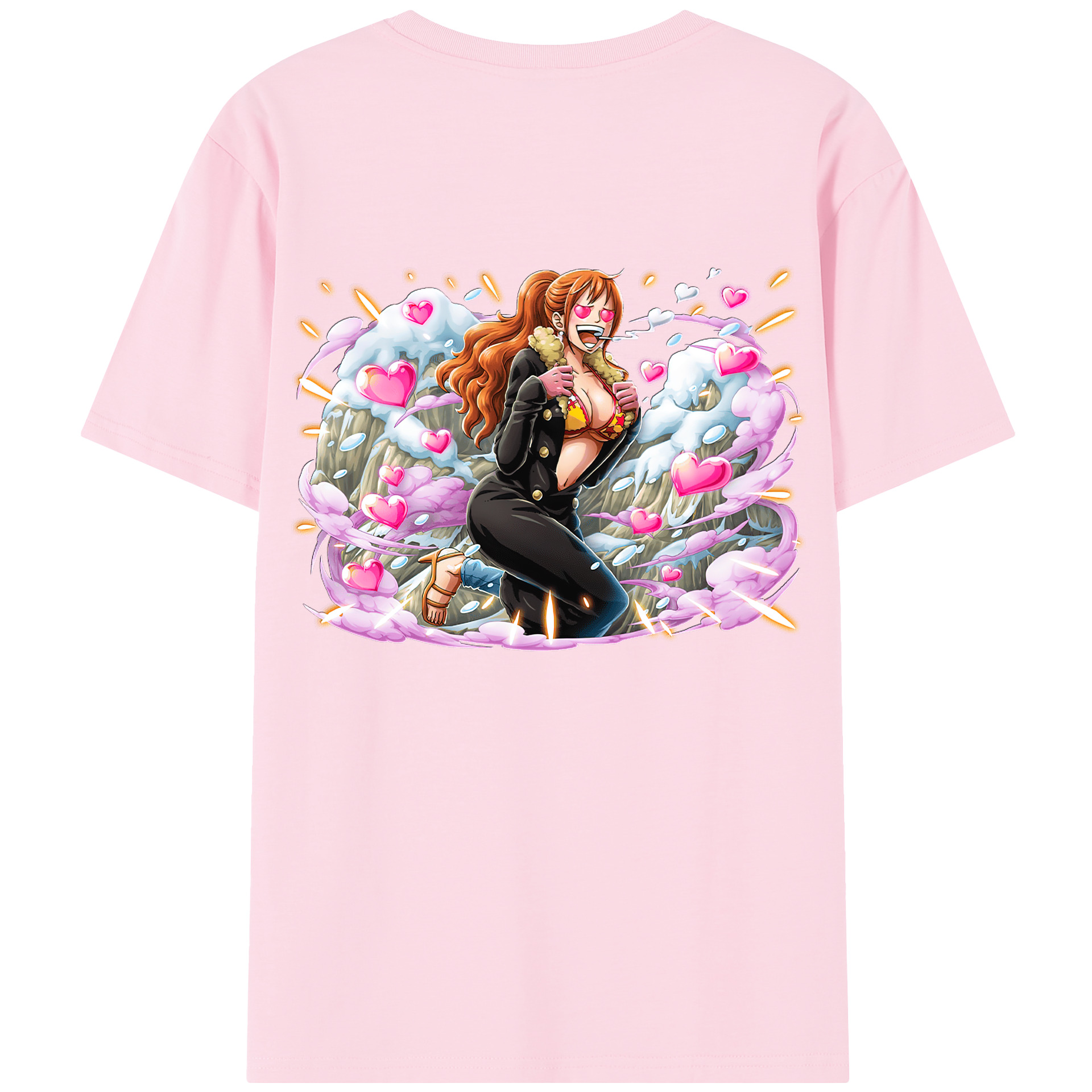 ワンピース ナミ ONE PIECE Nami 綿100％半袖Tシャツ（背面プリント）