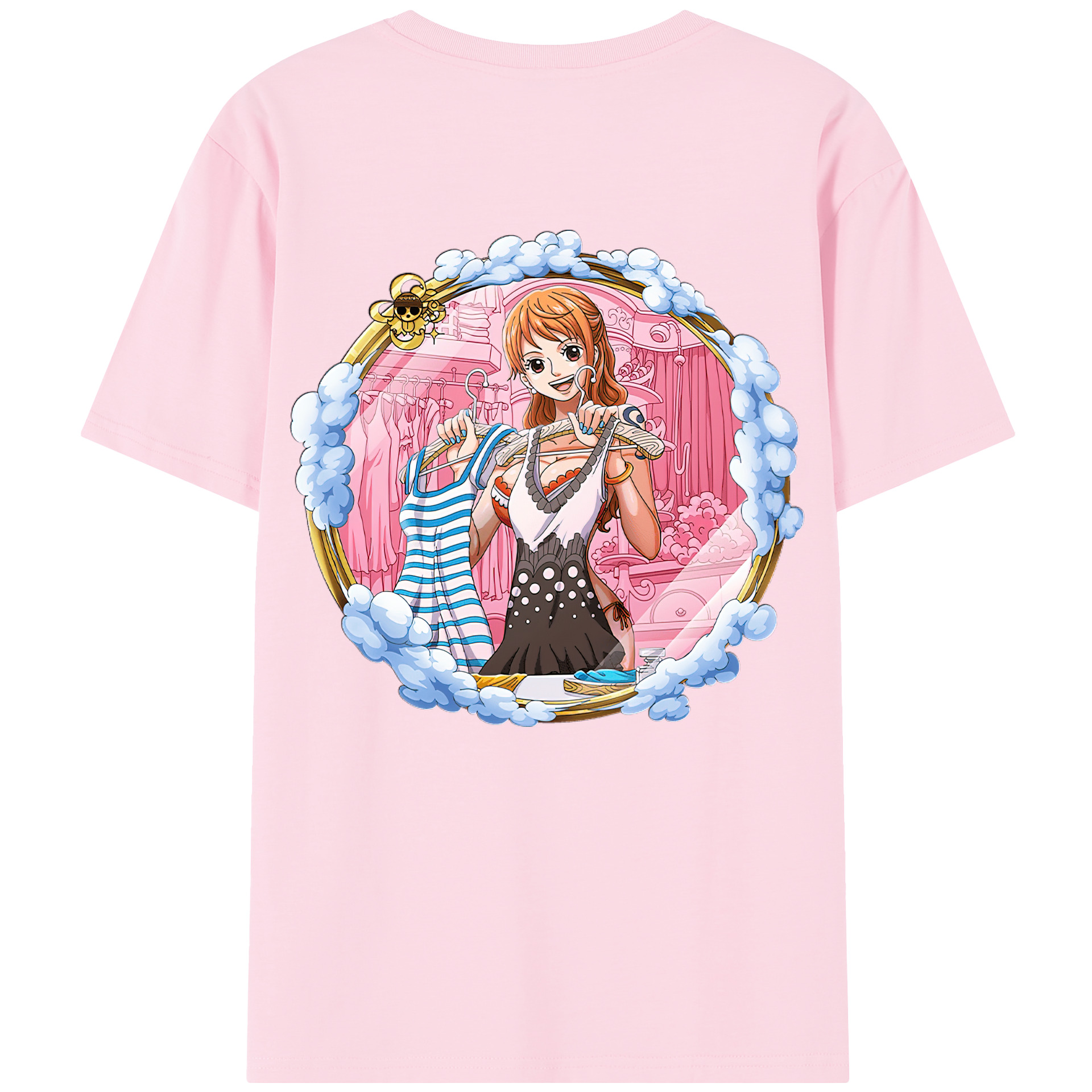 ワンピース ナミ ONE PIECE Nami 綿100％半袖Tシャツ（背面プリント）