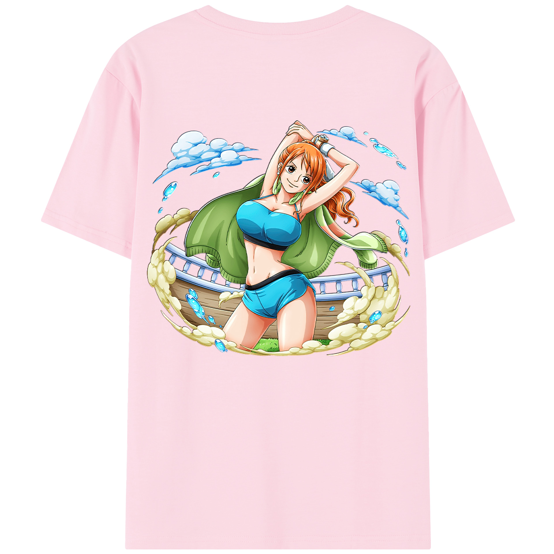 ワンピース ナミ ONE PIECE Nami 綿100％半袖Tシャツ（背面プリント）