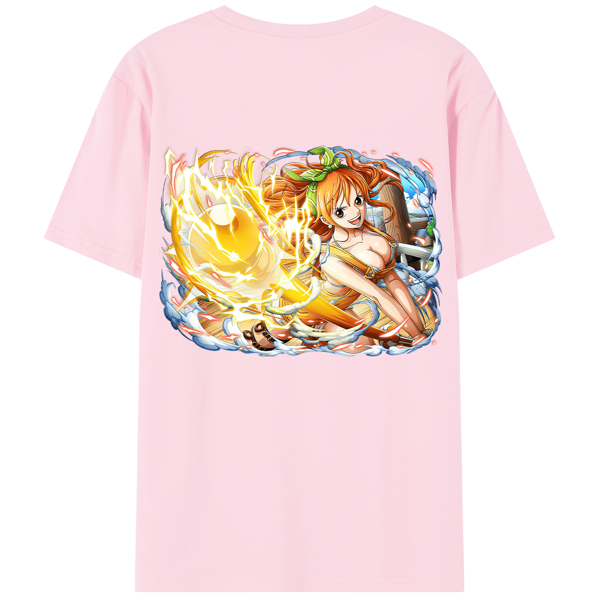 ワンピース ナミ ONE PIECE Nami 綿100％半袖Tシャツ（背面プリント）