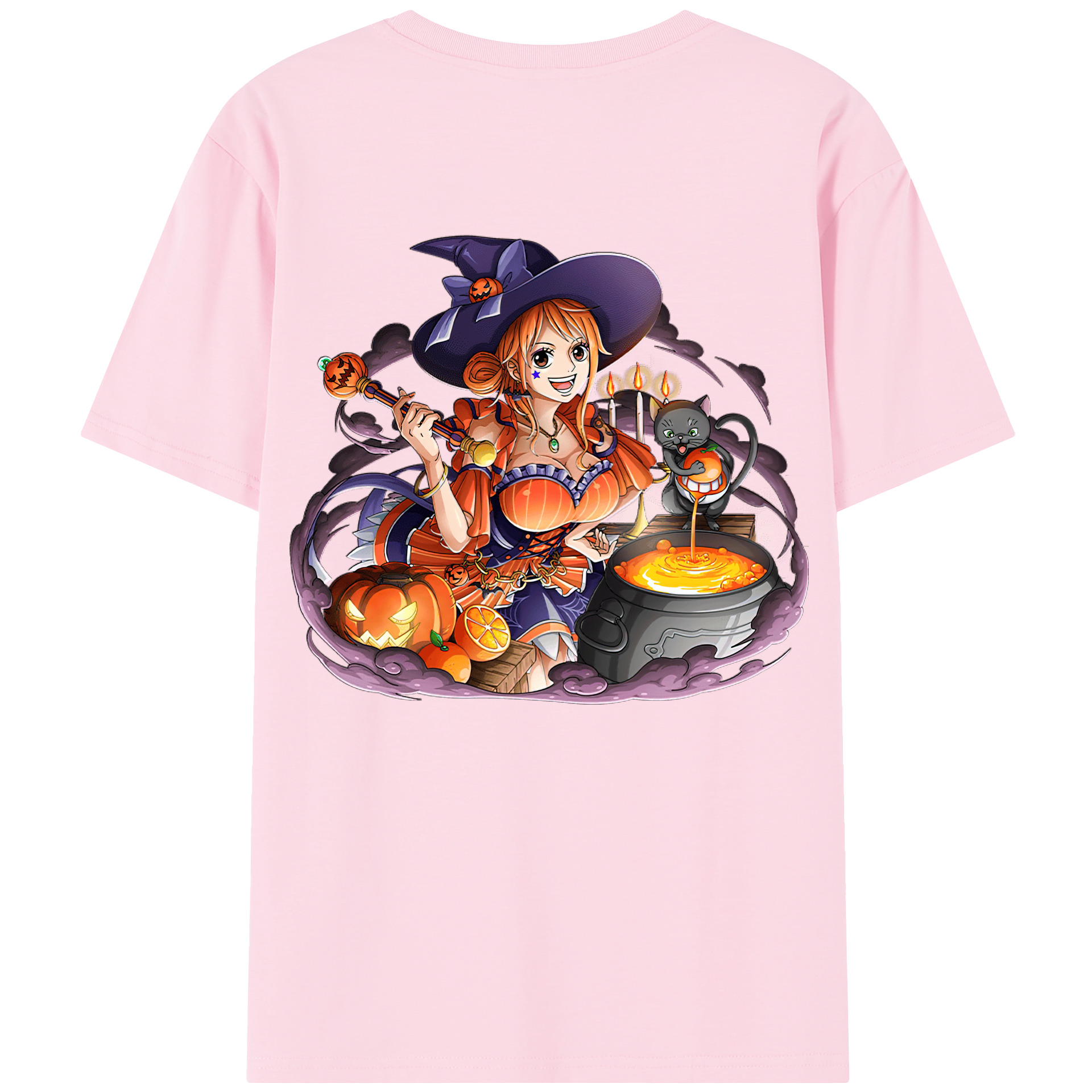 ワンピース ナミ ONE PIECE Nami 綿100％半袖Tシャツ（背面プリント）