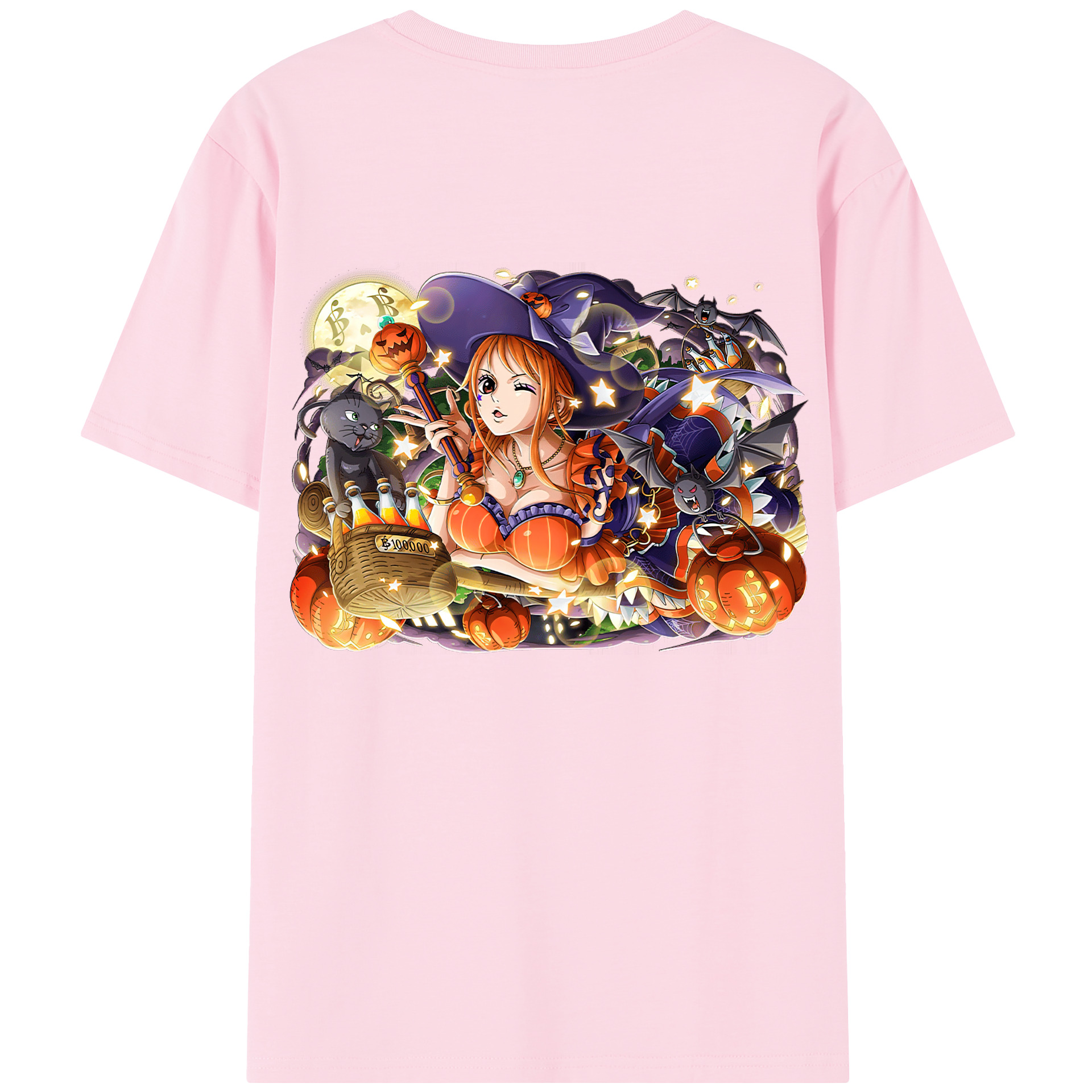 ワンピース ナミ ONE PIECE Nami 綿100％半袖Tシャツ（背面プリント）