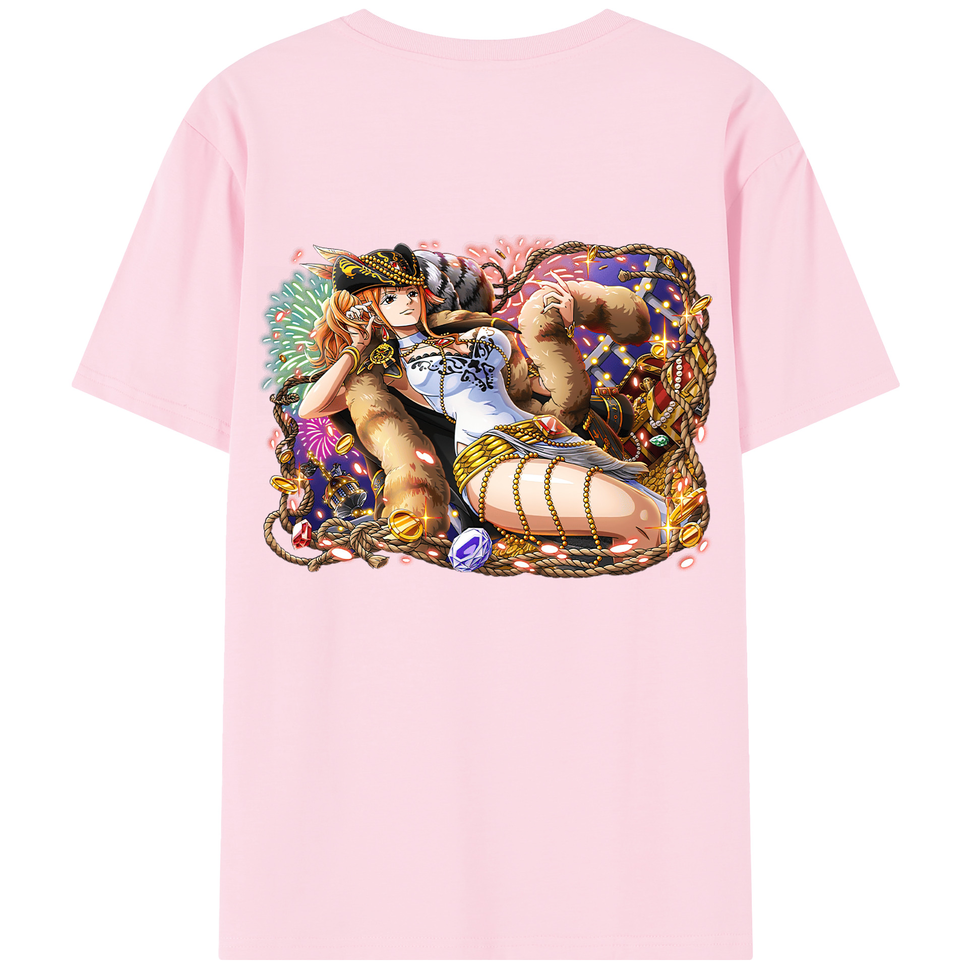 ワンピース ナミ ONE PIECE Nami 綿100％半袖Tシャツ（背面プリント）