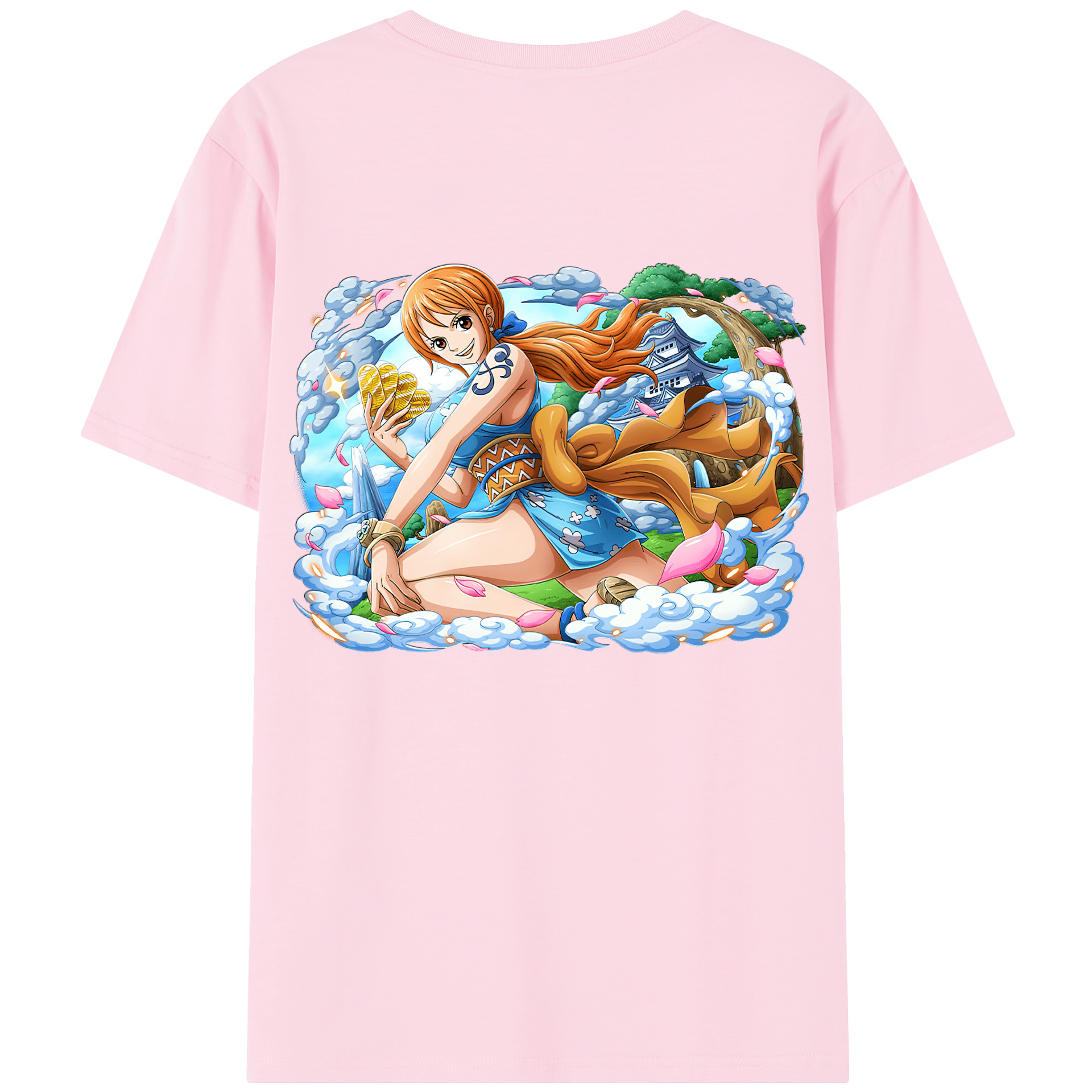 ワンピース ナミ ONE PIECE Nami 綿100％半袖Tシャツ（背面プリント）