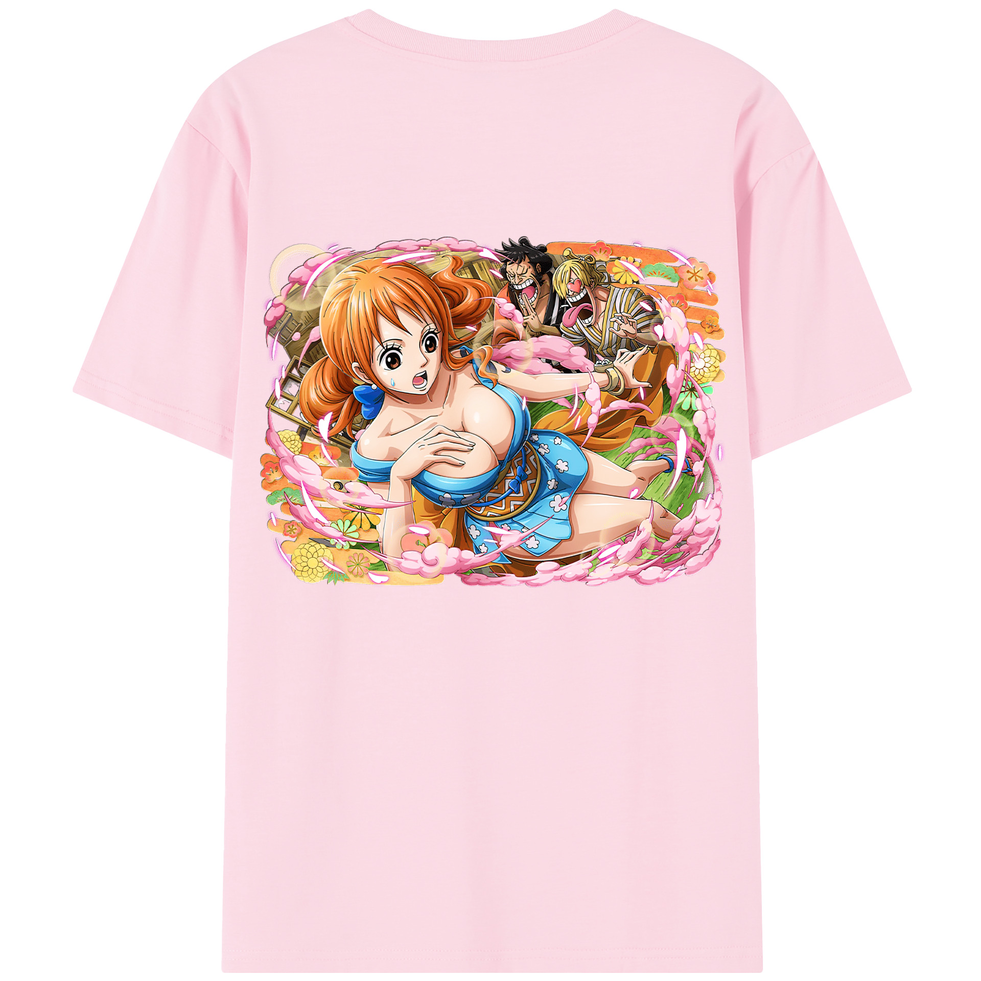 ワンピース ナミ ONE PIECE Nami 綿100％半袖Tシャツ（背面プリント）