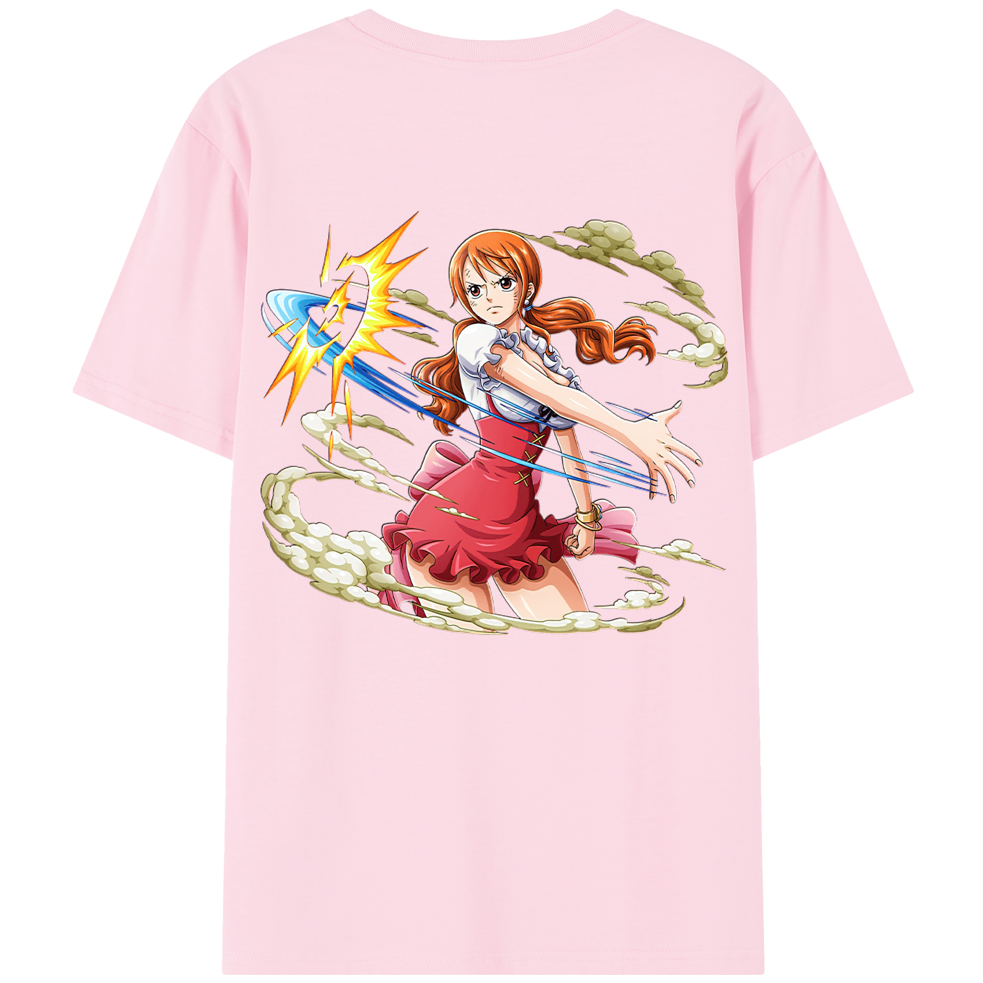 ワンピース ナミ ONE PIECE Nami 綿100％半袖Tシャツ（背面プリント）