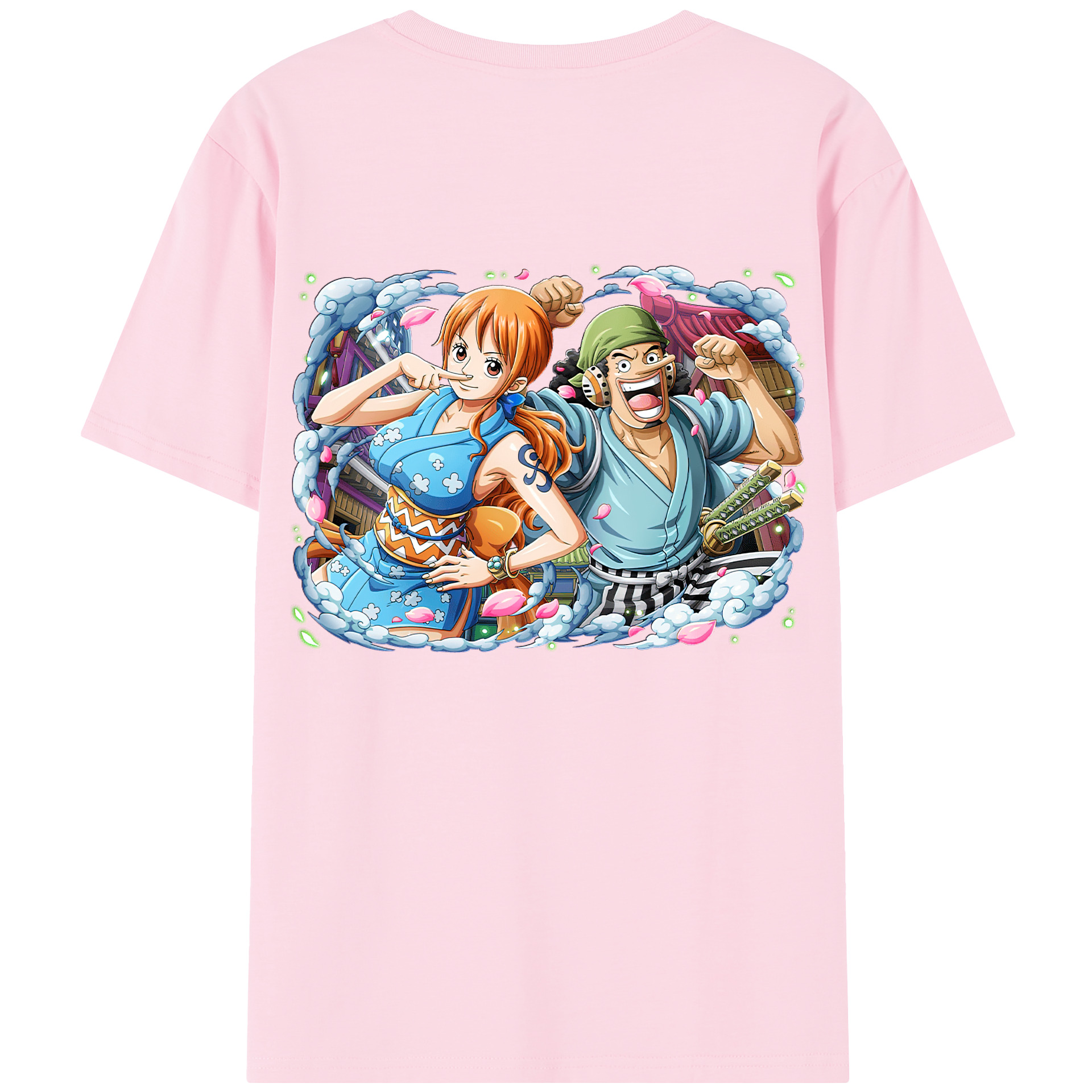 ワンピース ナミ ONE PIECE Nami 綿100％半袖Tシャツ（背面プリント）