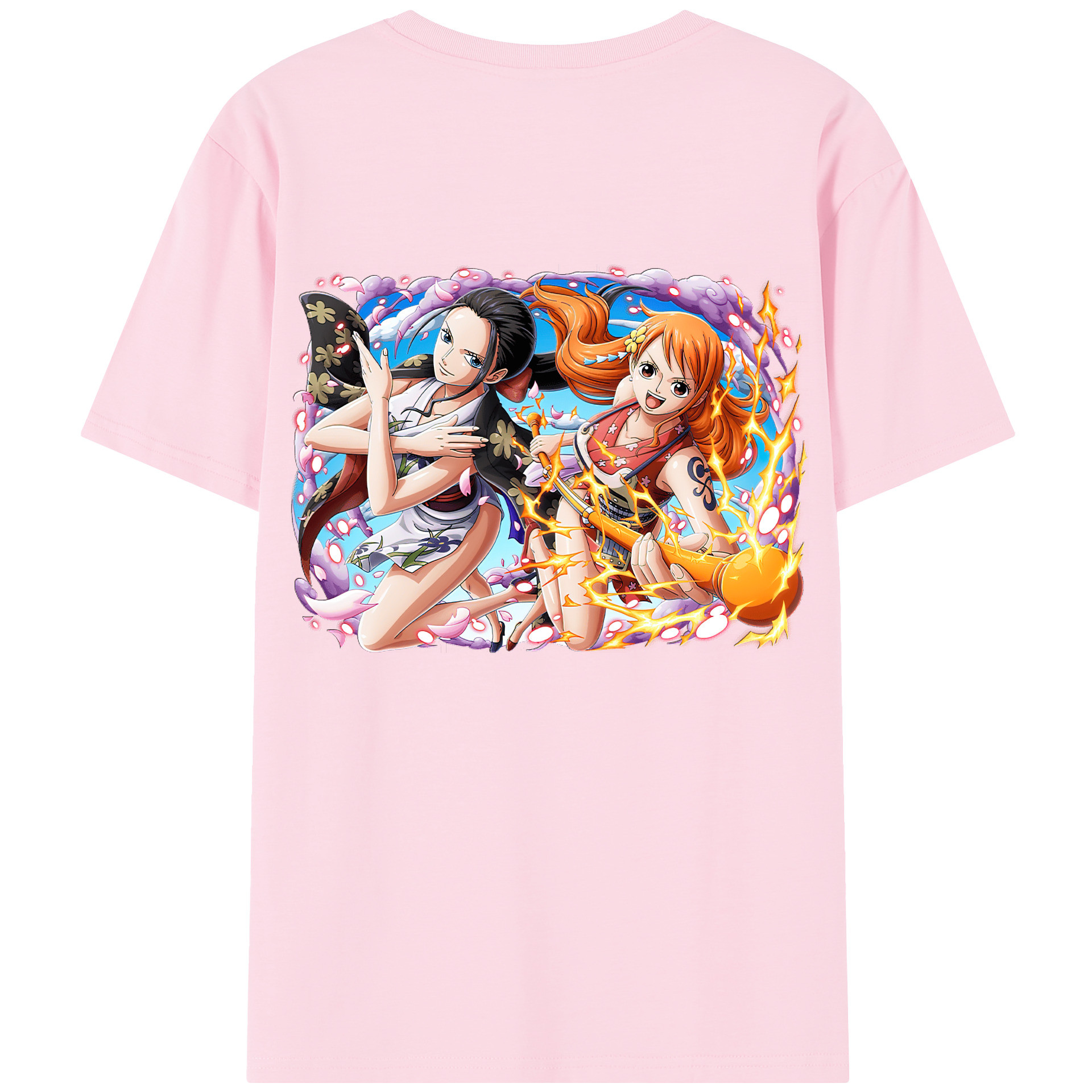 ワンピース ナミ ONE PIECE Nami 綿100％半袖Tシャツ（背面プリント）