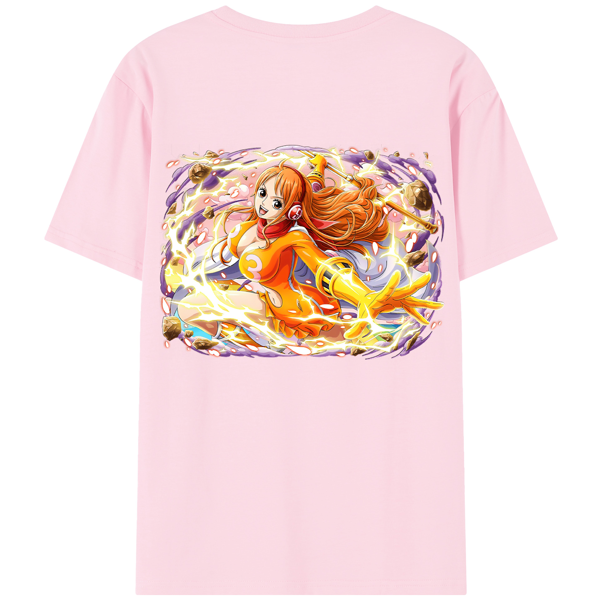 ワンピース ナミ ONE PIECE Nami 綿100％半袖Tシャツ（背面プリント）