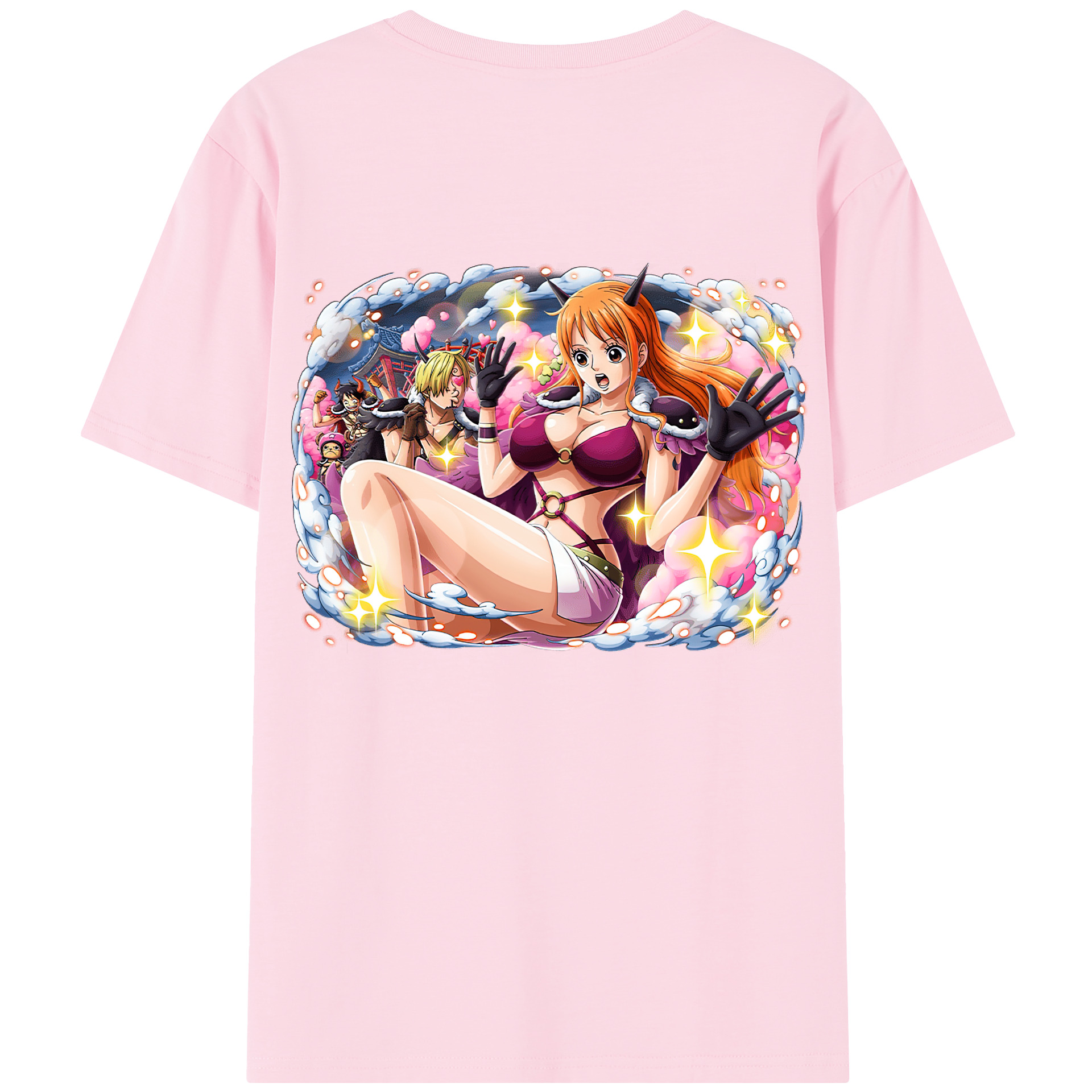 ワンピース ナミ ONE PIECE Nami 綿100％半袖Tシャツ（背面プリント）