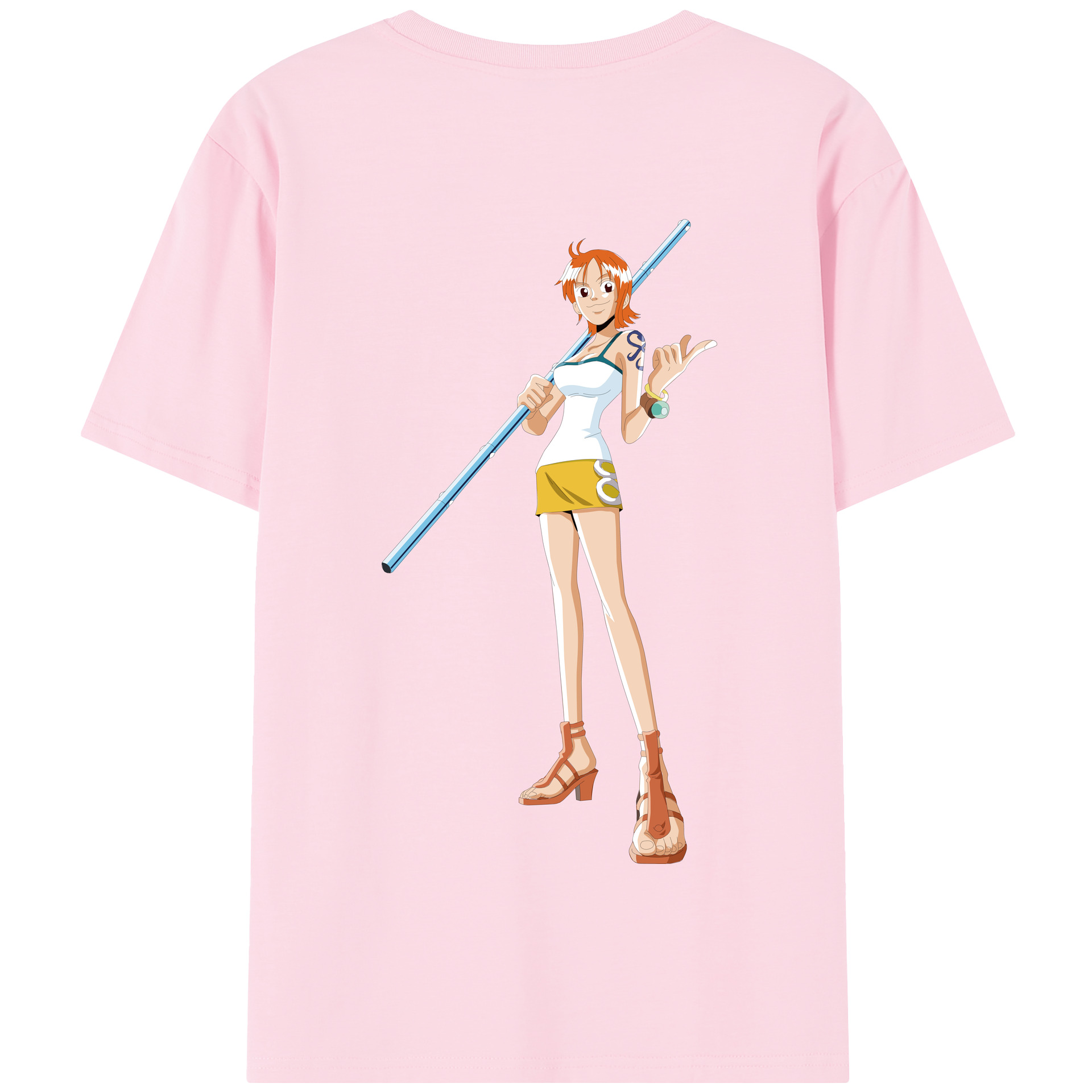 ワンピース ナミ ONE PIECE Nami 綿100％半袖Tシャツ（背面プリント）