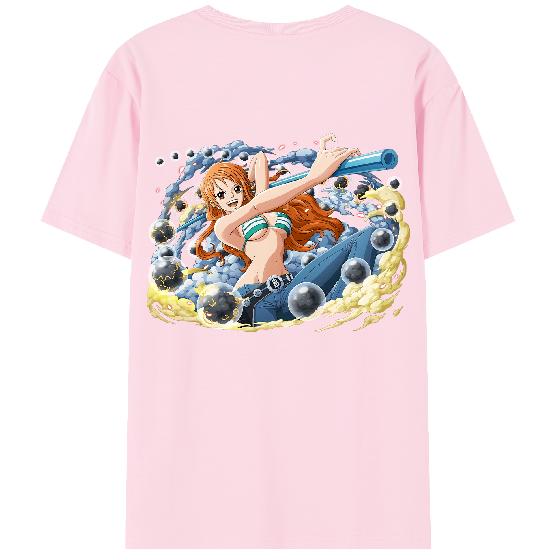 ワンピース ナミ ONE PIECE Nami 綿100％半袖Tシャツ（背面プリント）