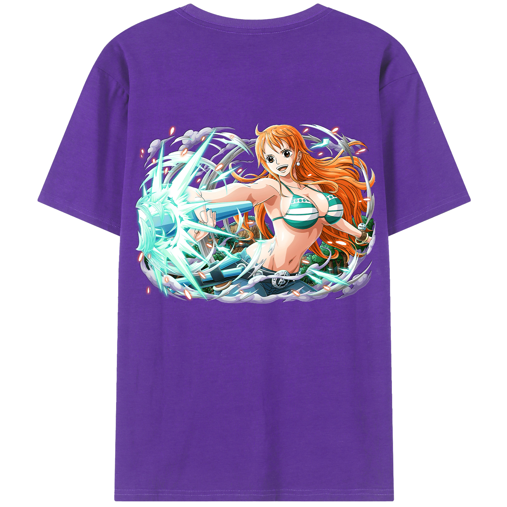 ワンピース ナミ ONE PIECE Nami 綿100％半袖Tシャツ（背面プリント）