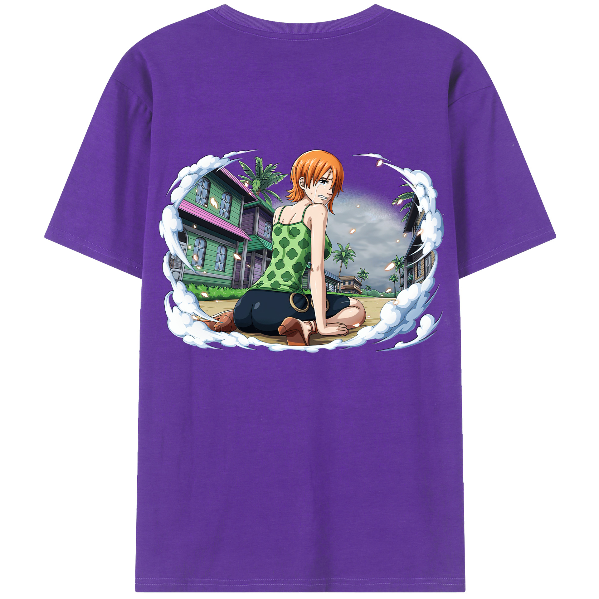 ワンピース ナミ ONE PIECE Nami 綿100％半袖Tシャツ（背面プリント）