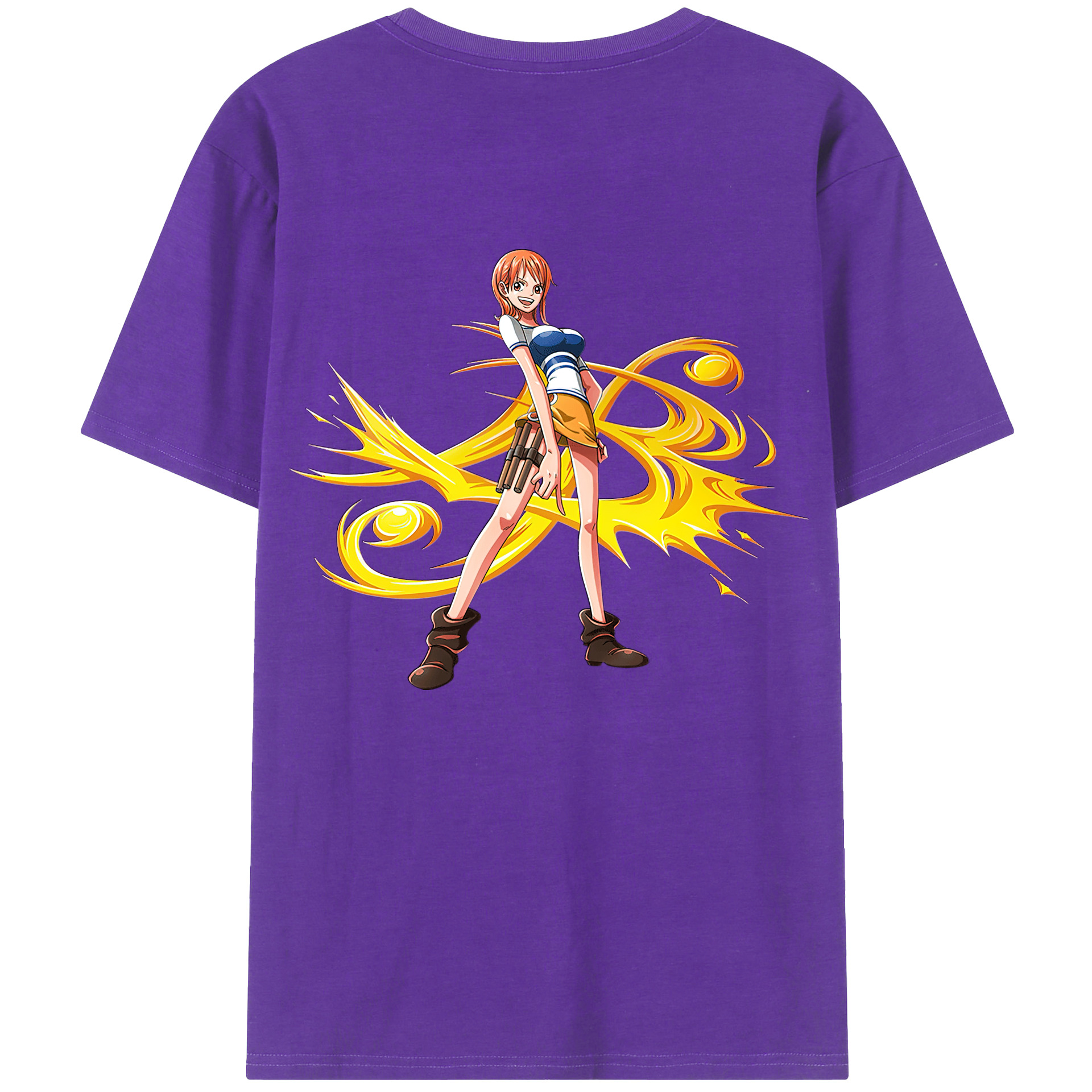 ワンピース ナミ ONE PIECE Nami 綿100％半袖Tシャツ（背面プリント）