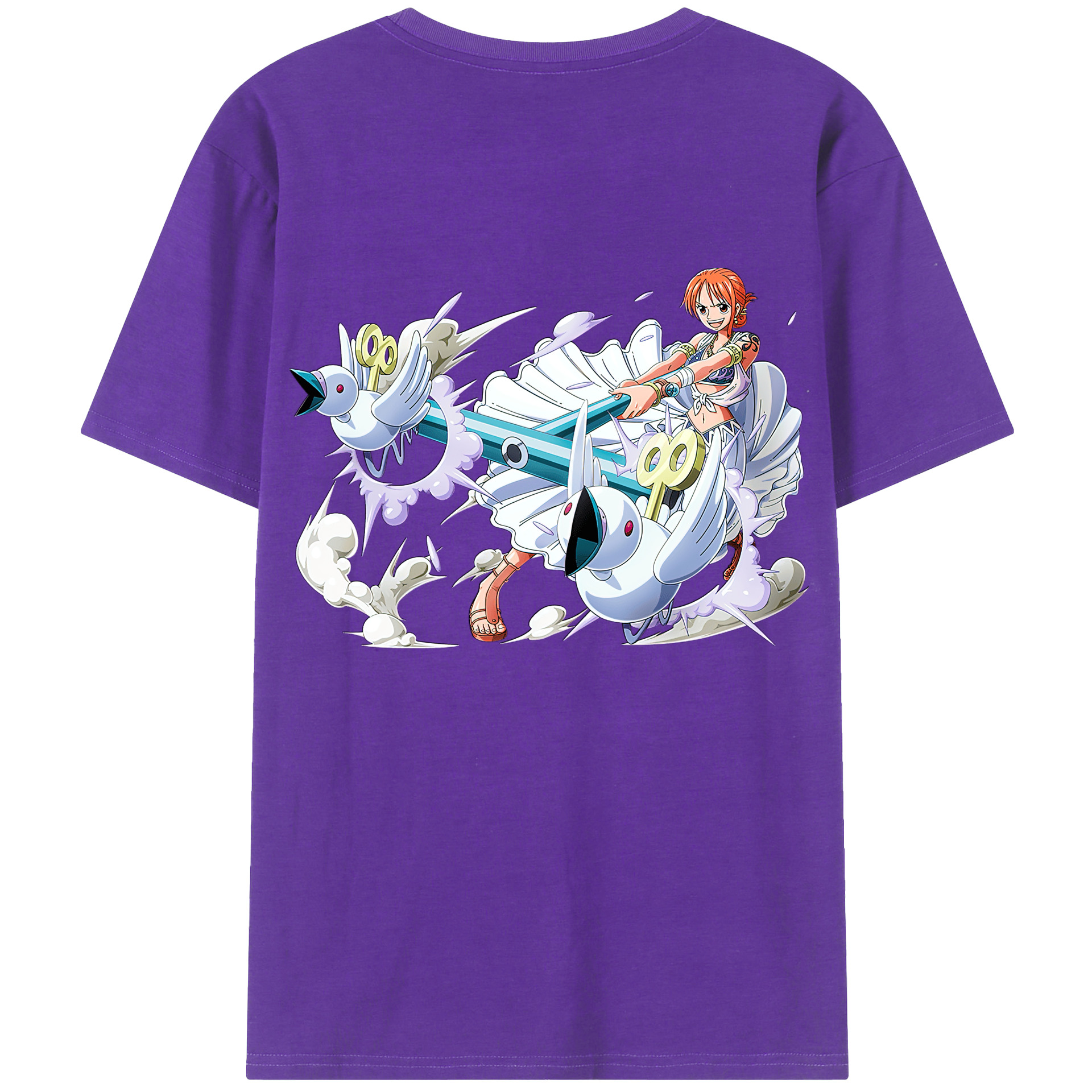 ワンピース ナミ ONE PIECE Nami 綿100％半袖Tシャツ（背面プリント）