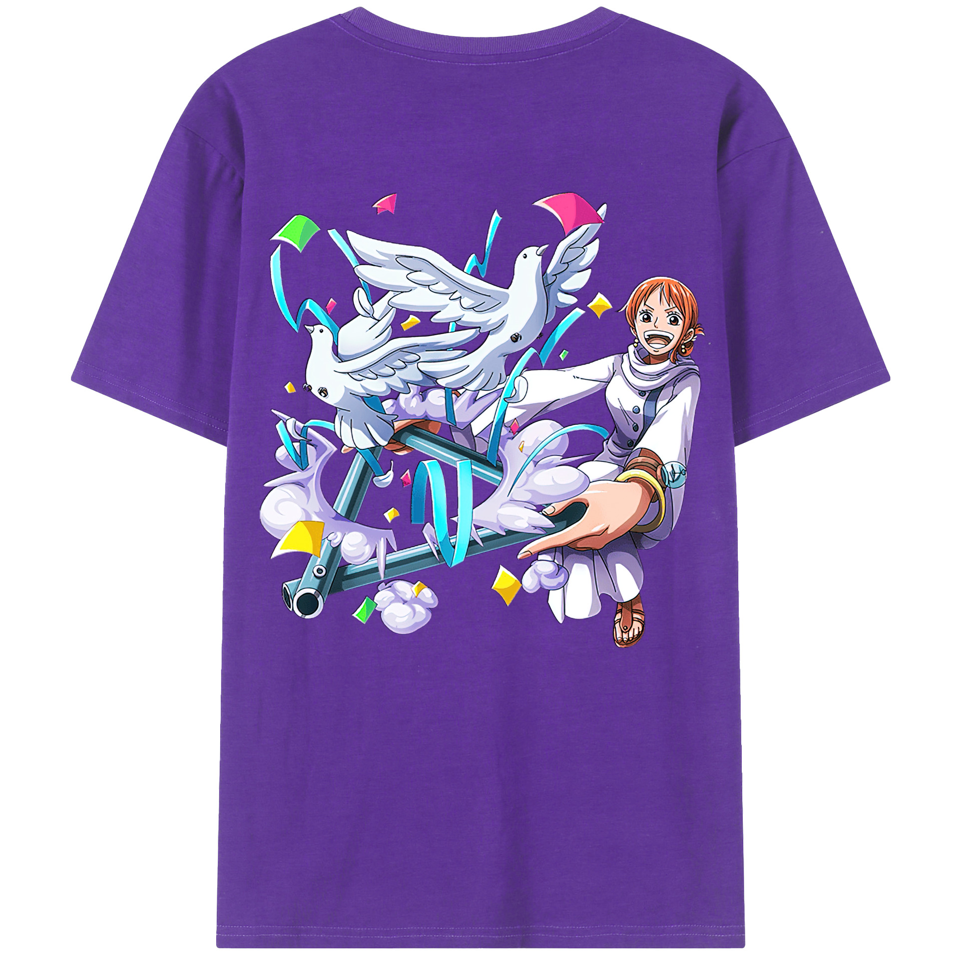 ワンピース ナミ ONE PIECE Nami 綿100％半袖Tシャツ（背面プリント）