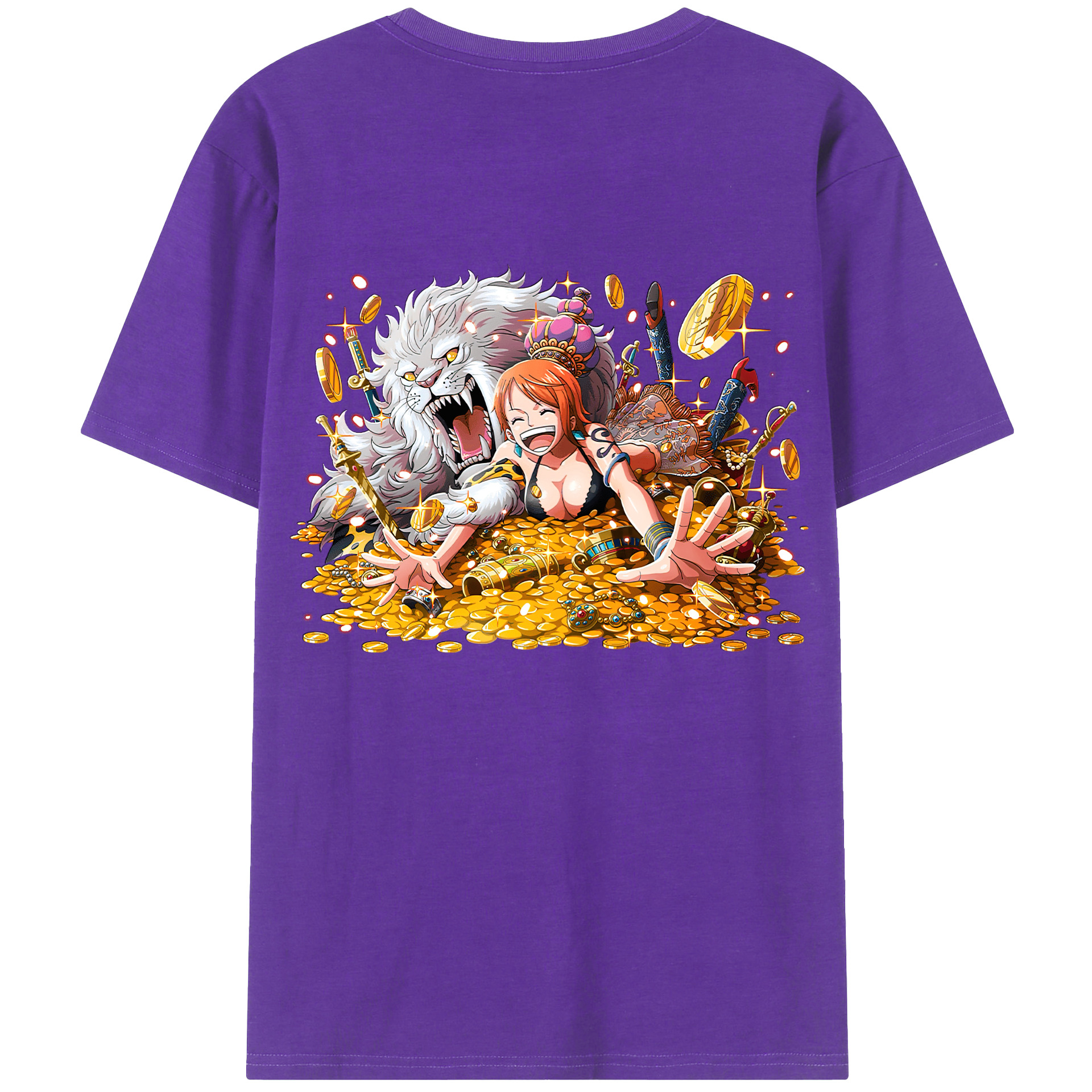 ワンピース ナミ ONE PIECE Nami 綿100％半袖Tシャツ（背面プリント）