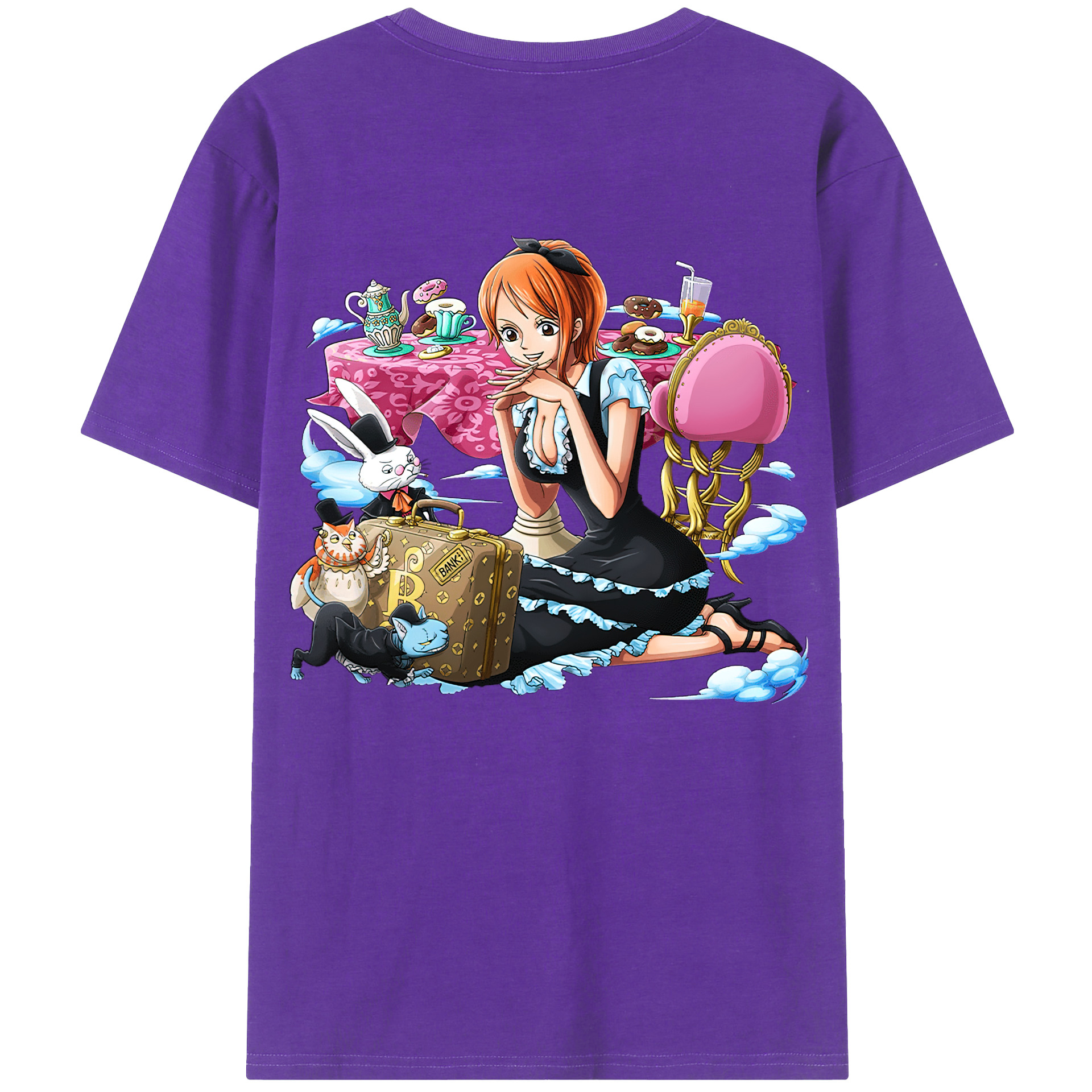 ワンピース ナミ ONE PIECE Nami 綿100％半袖Tシャツ（背面プリント）