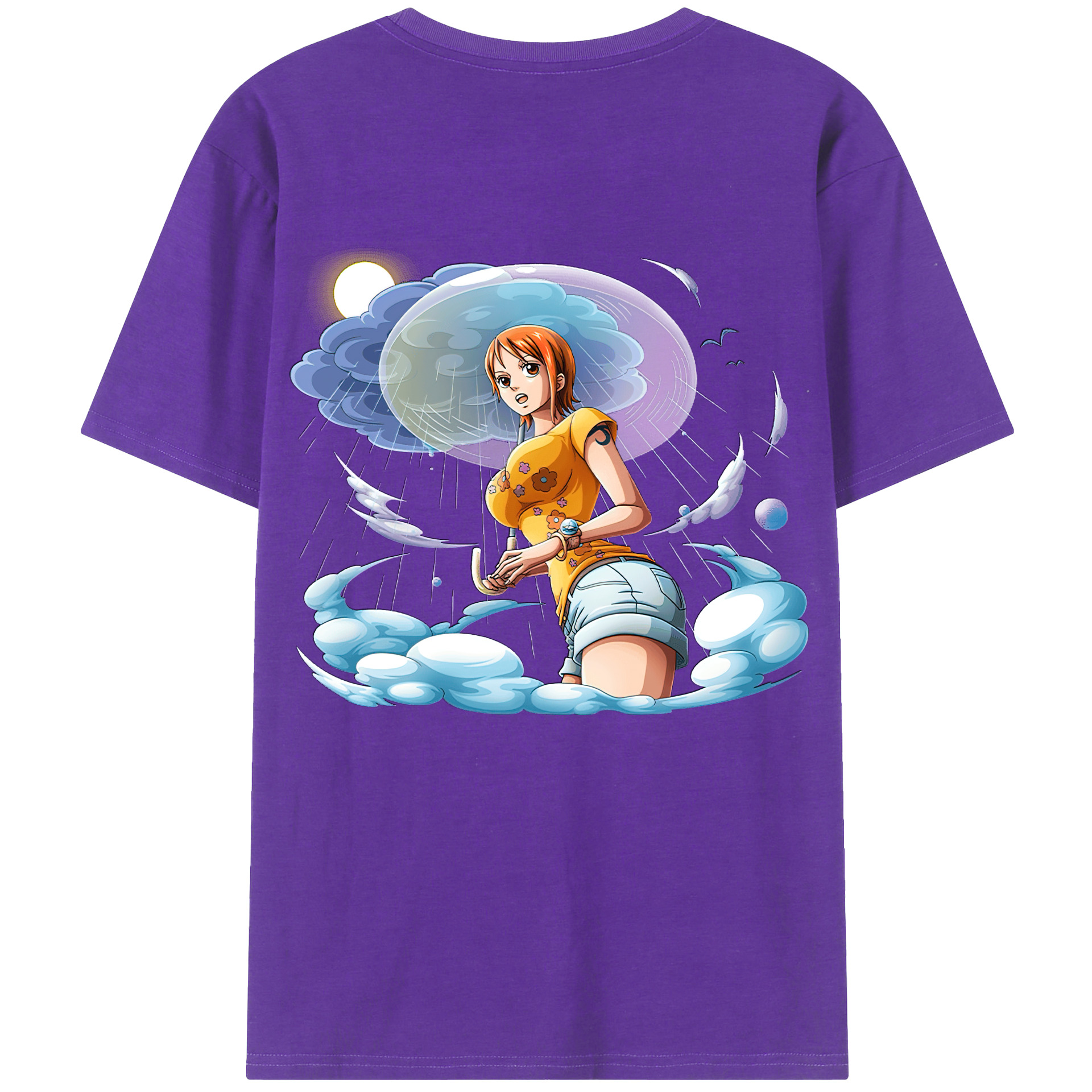 ワンピース ナミ ONE PIECE Nami 綿100％半袖Tシャツ（背面プリント）
