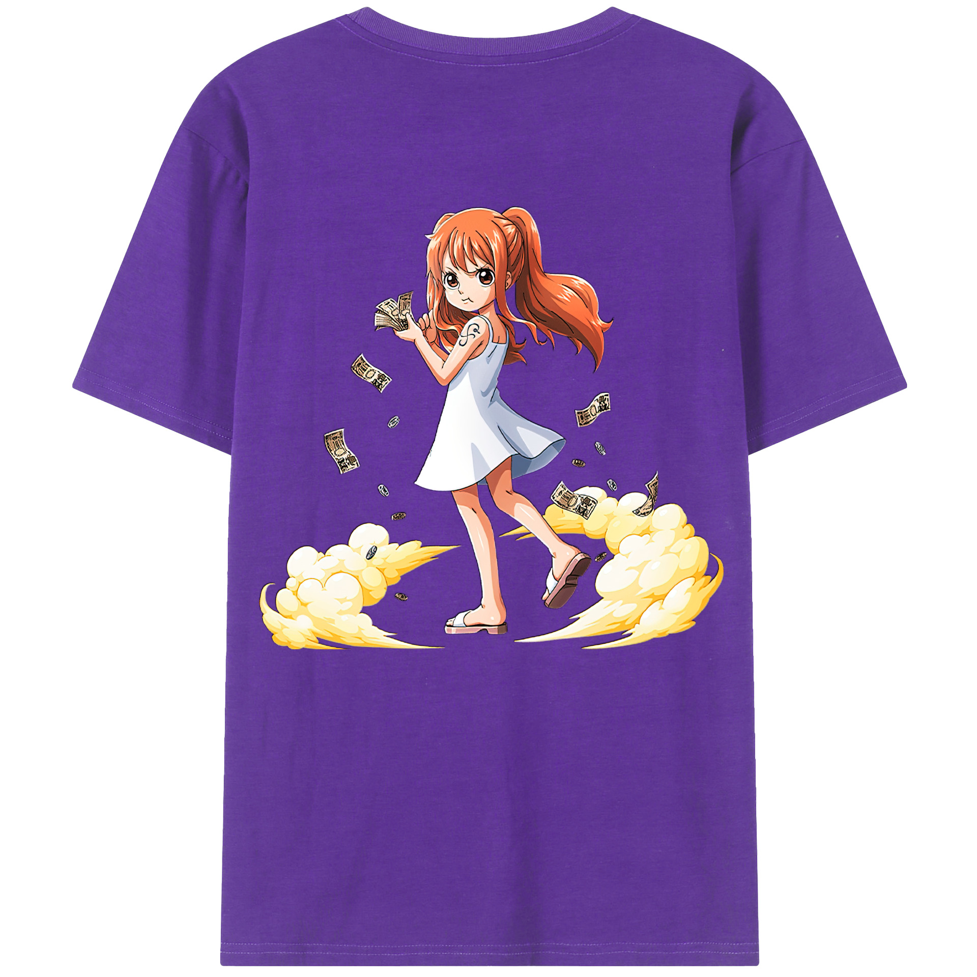 ワンピース ナミ ONE PIECE Nami 綿100％半袖Tシャツ（背面プリント）