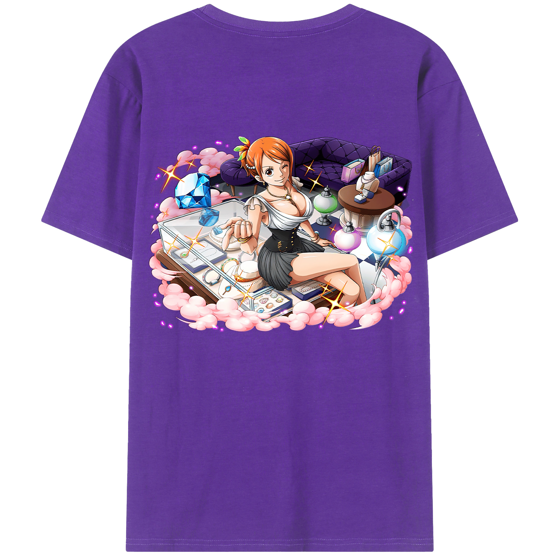 ワンピース ナミ ONE PIECE Nami 綿100％半袖Tシャツ（背面プリント）