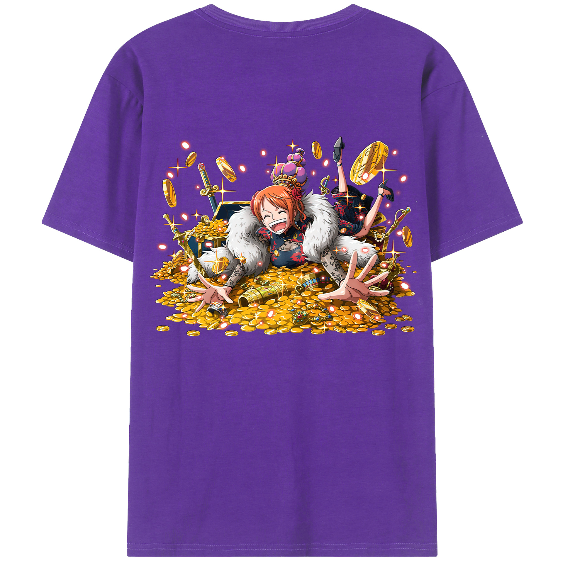 ワンピース ナミ ONE PIECE Nami 綿100％半袖Tシャツ（背面プリント）