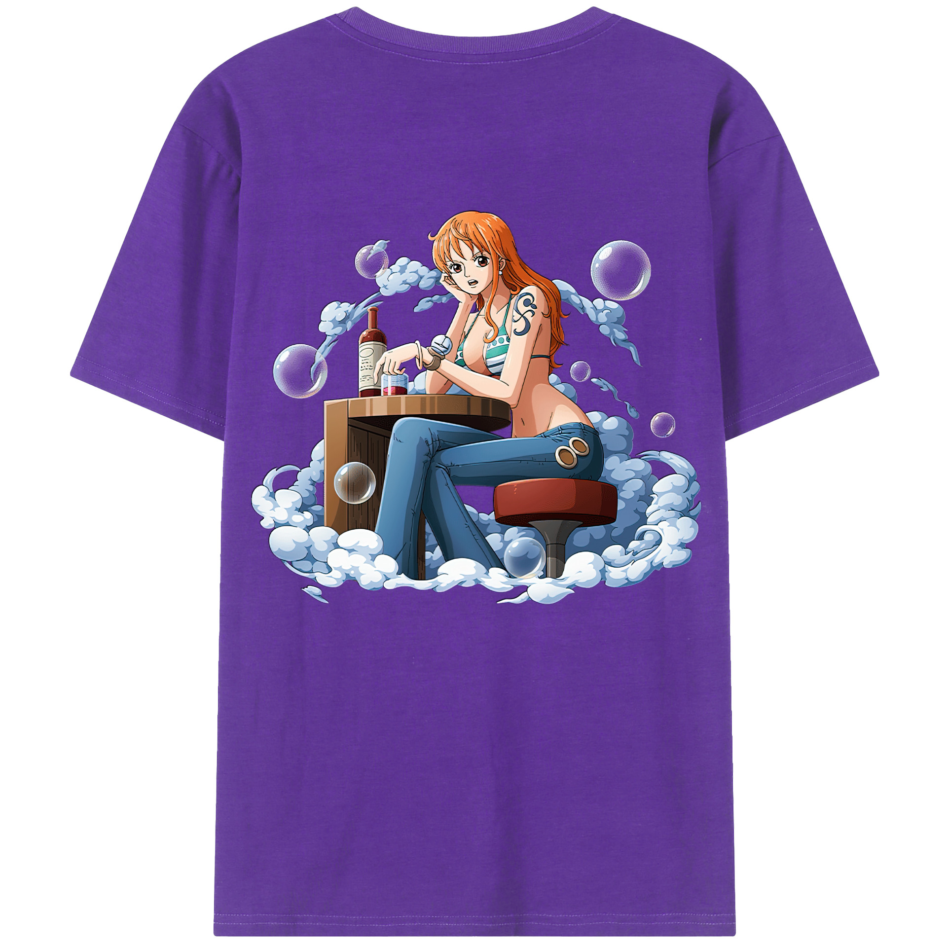 ワンピース ナミ ONE PIECE Nami 綿100％半袖Tシャツ（背面プリント）
