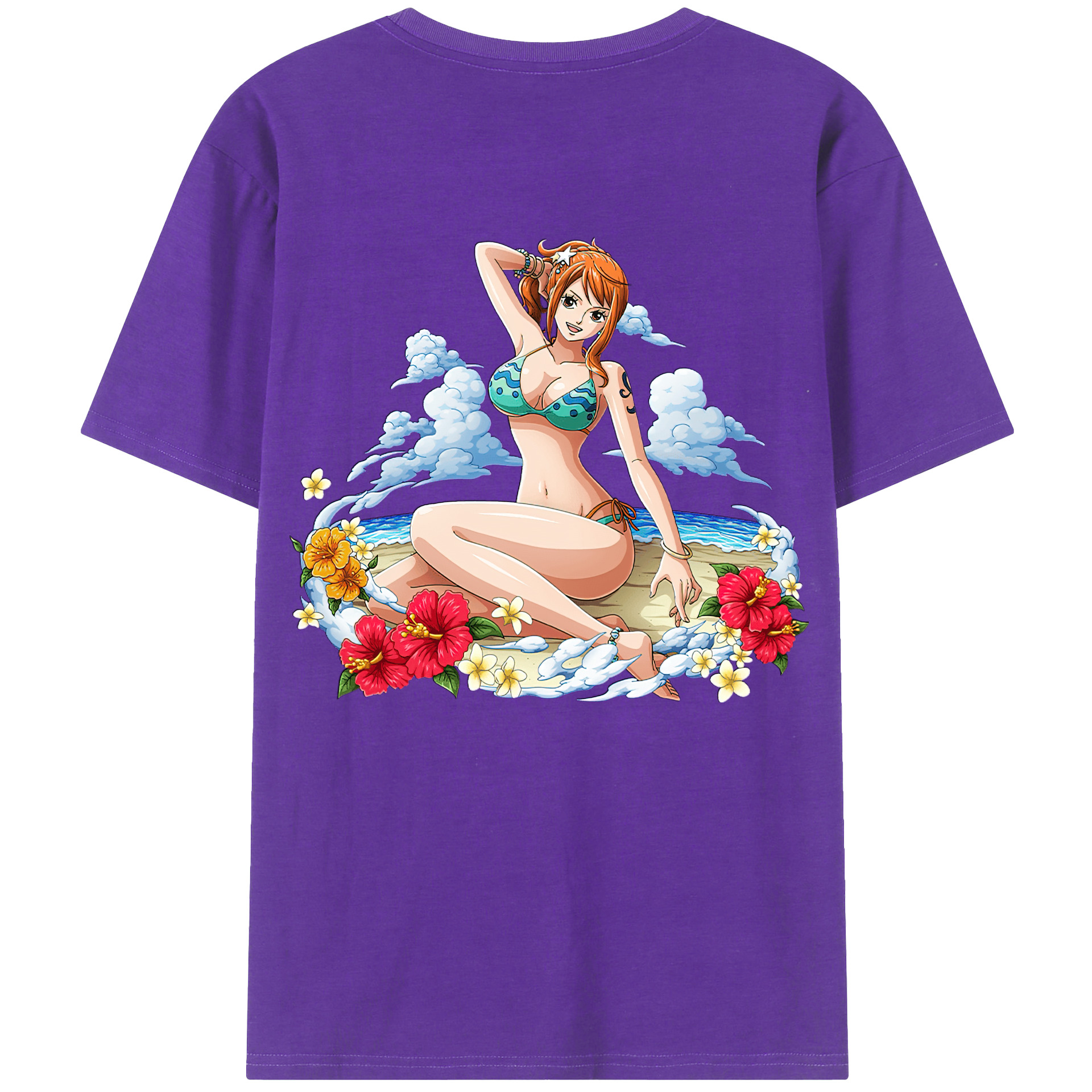 ワンピース ナミ ONE PIECE Nami 綿100％半袖Tシャツ（背面プリント）
