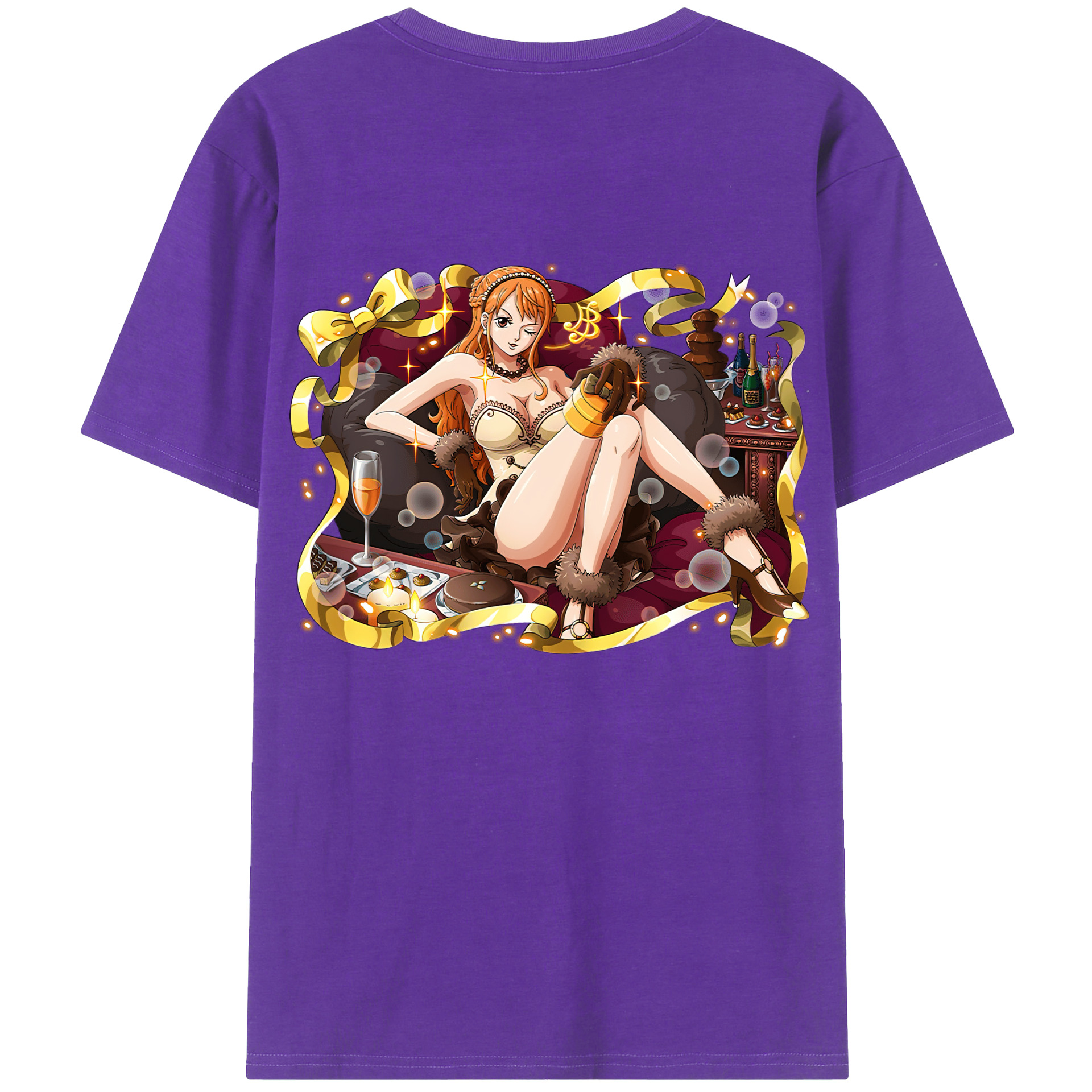 ワンピース ナミ ONE PIECE Nami 綿100％半袖Tシャツ（背面プリント）