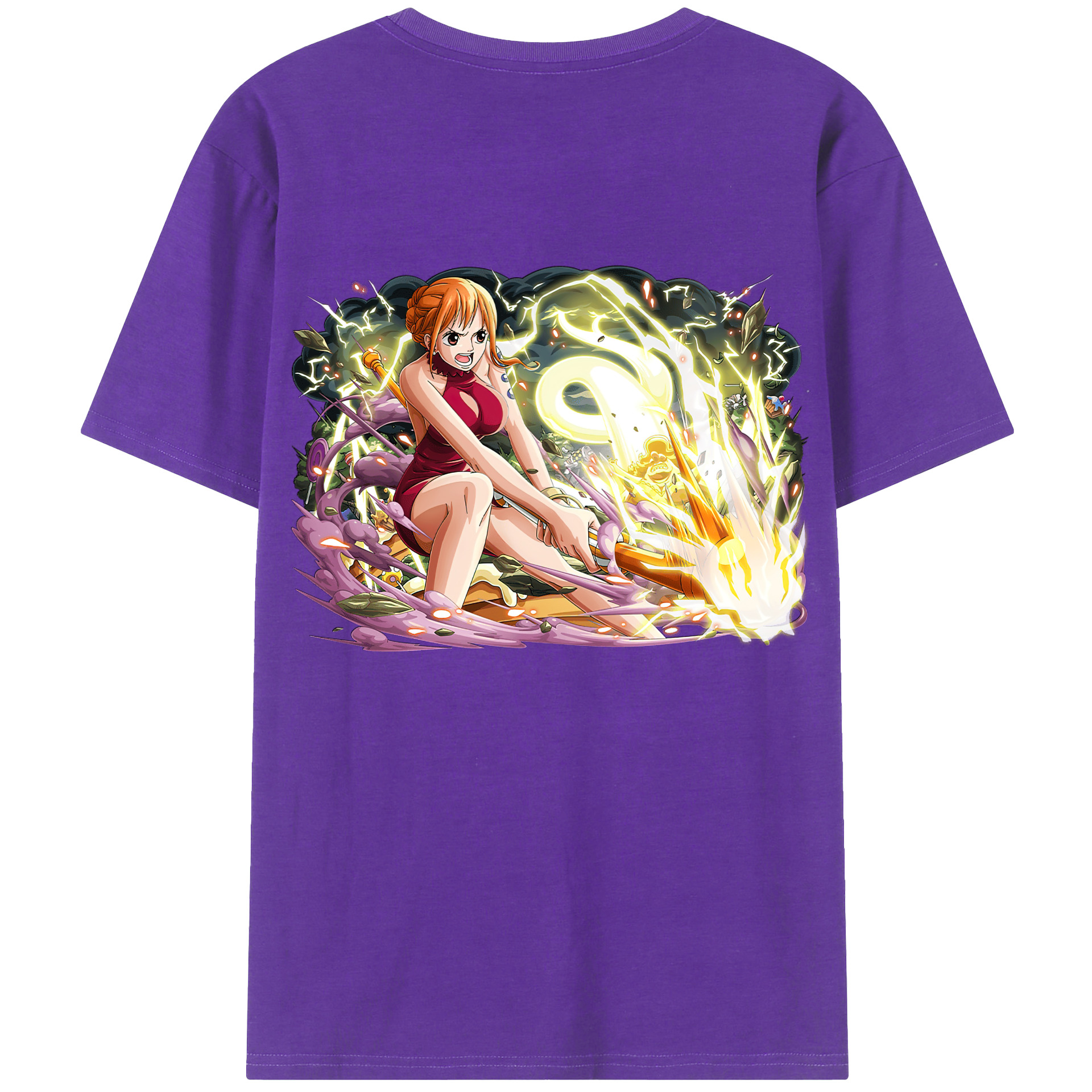 ワンピース ナミ ONE PIECE Nami 綿100％半袖Tシャツ（背面プリント）