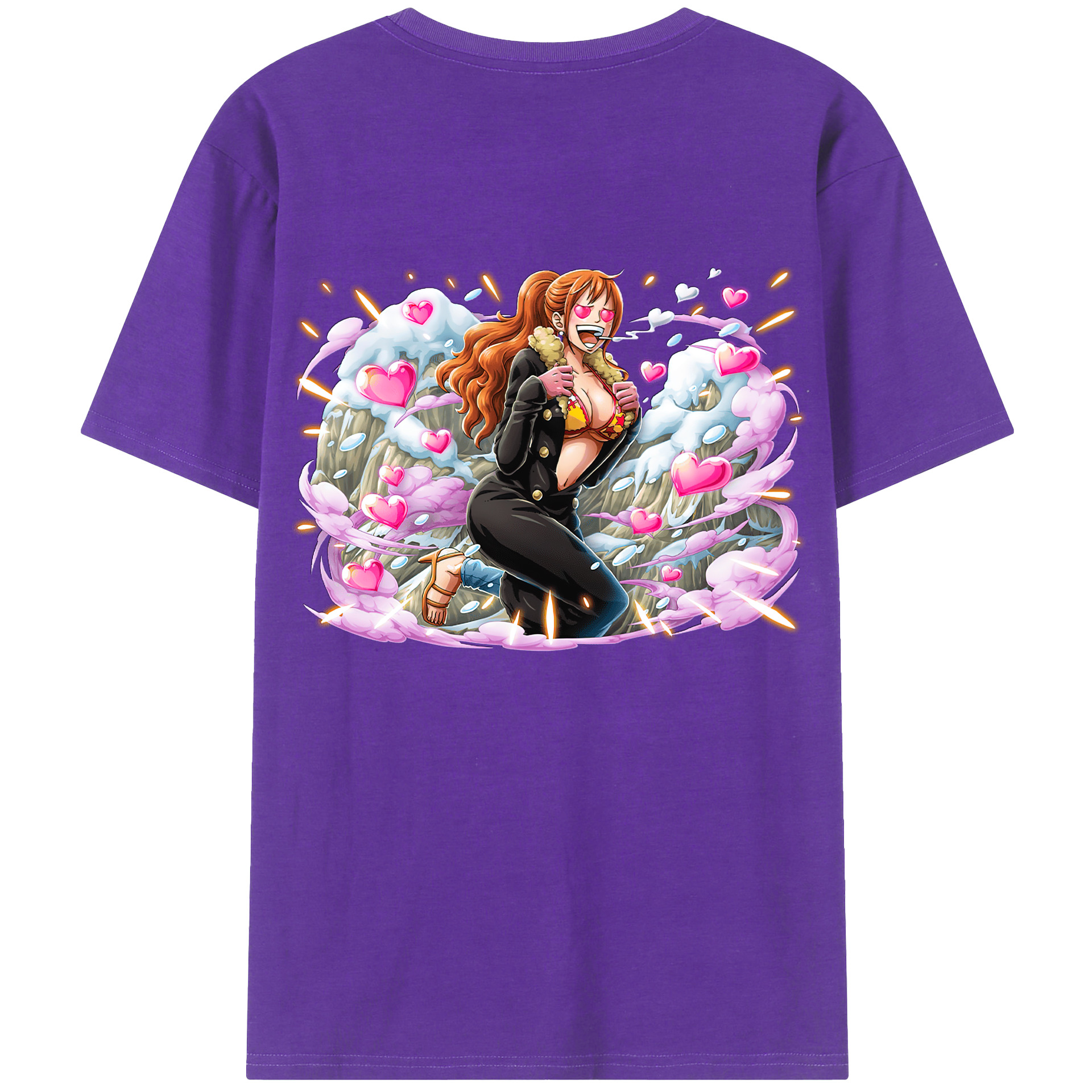 ワンピース ナミ ONE PIECE Nami 綿100％半袖Tシャツ（背面プリント）