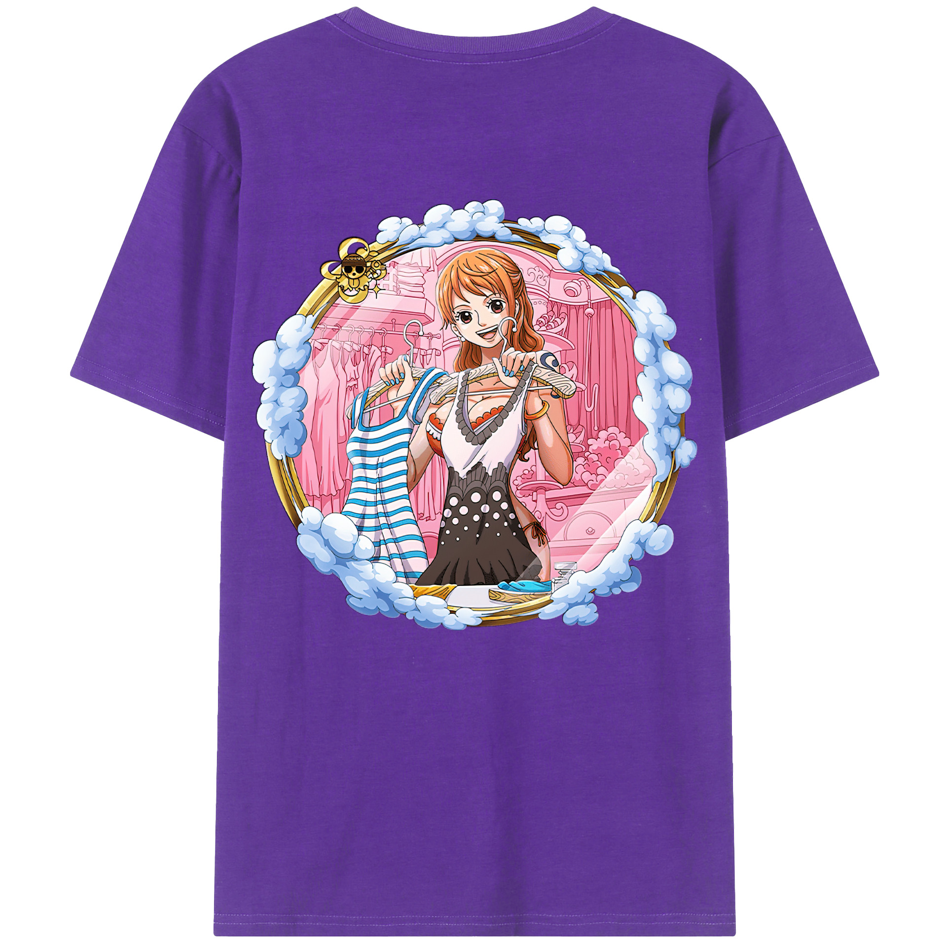 ワンピース ナミ ONE PIECE Nami 綿100％半袖Tシャツ（背面プリント）