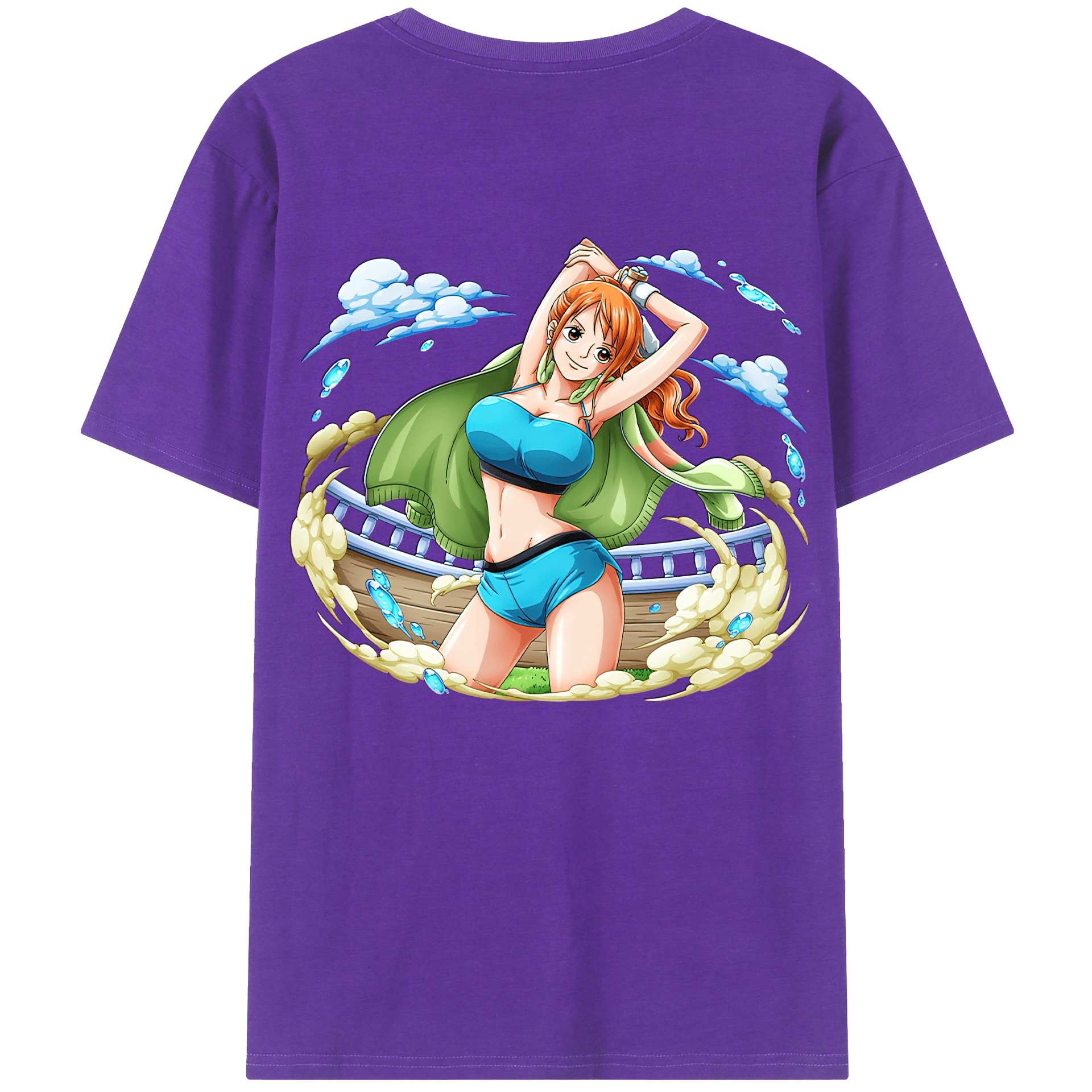 ワンピース ナミ ONE PIECE Nami 綿100％半袖Tシャツ（背面プリント）