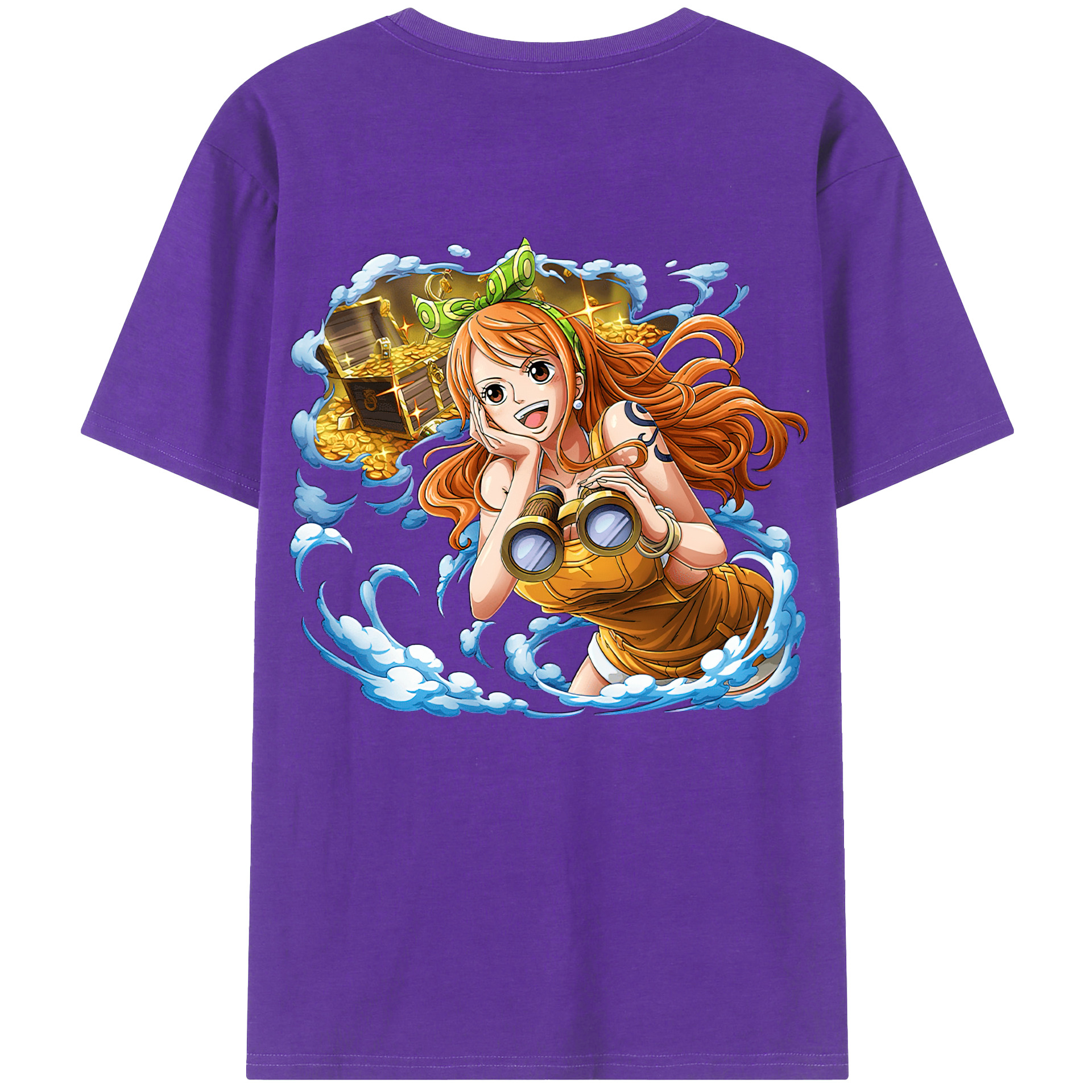 ワンピース ナミ ONE PIECE Nami 綿100％半袖Tシャツ（背面プリント）