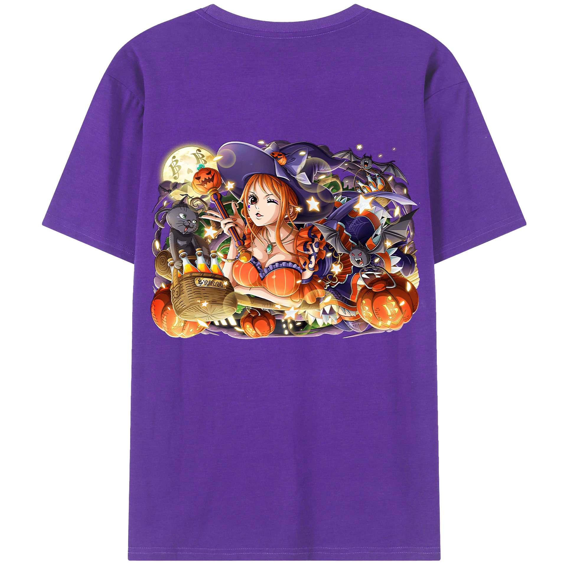 ワンピース ナミ ONE PIECE Nami 綿100％半袖Tシャツ（背面プリント）