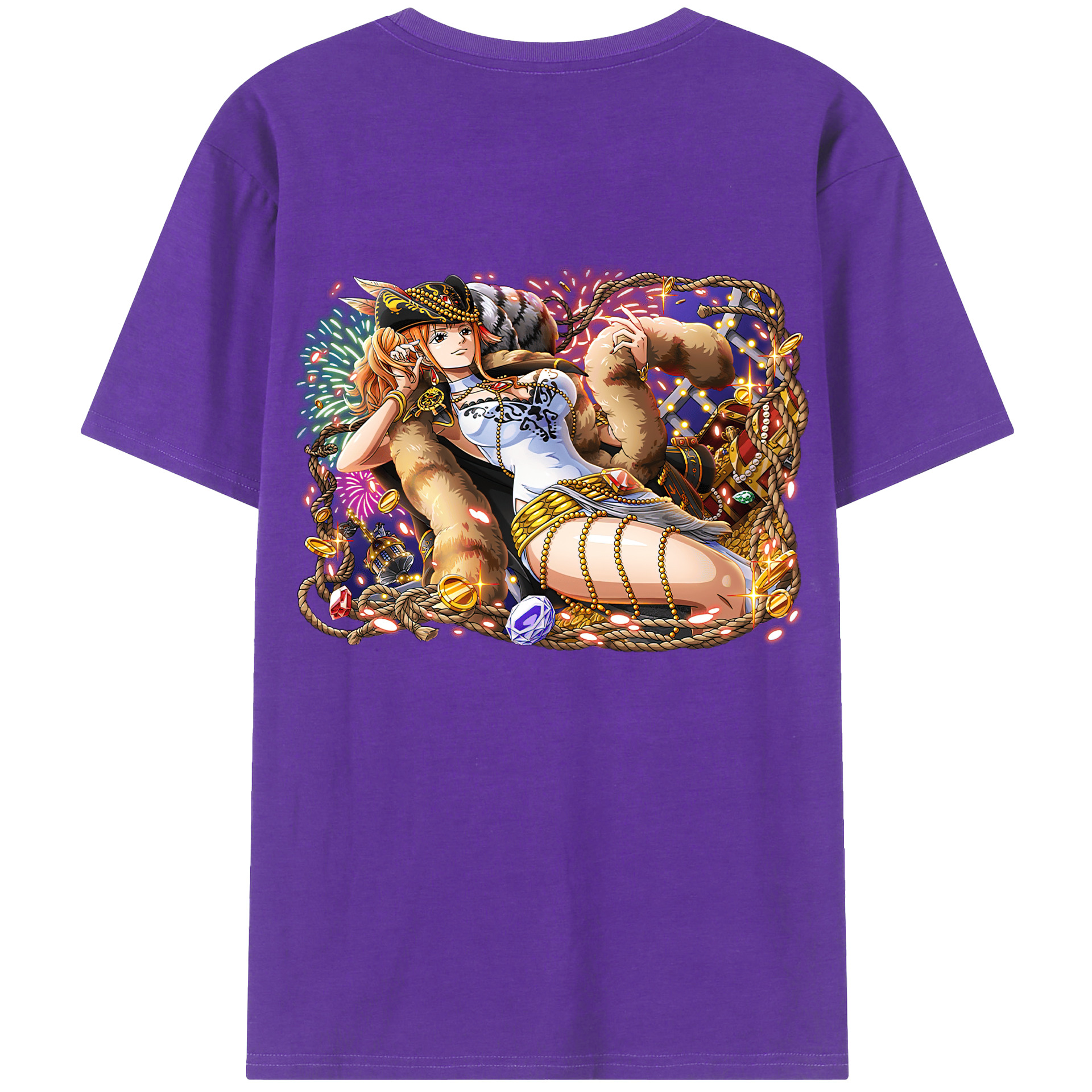 ワンピース ナミ ONE PIECE Nami 綿100％半袖Tシャツ（背面プリント）