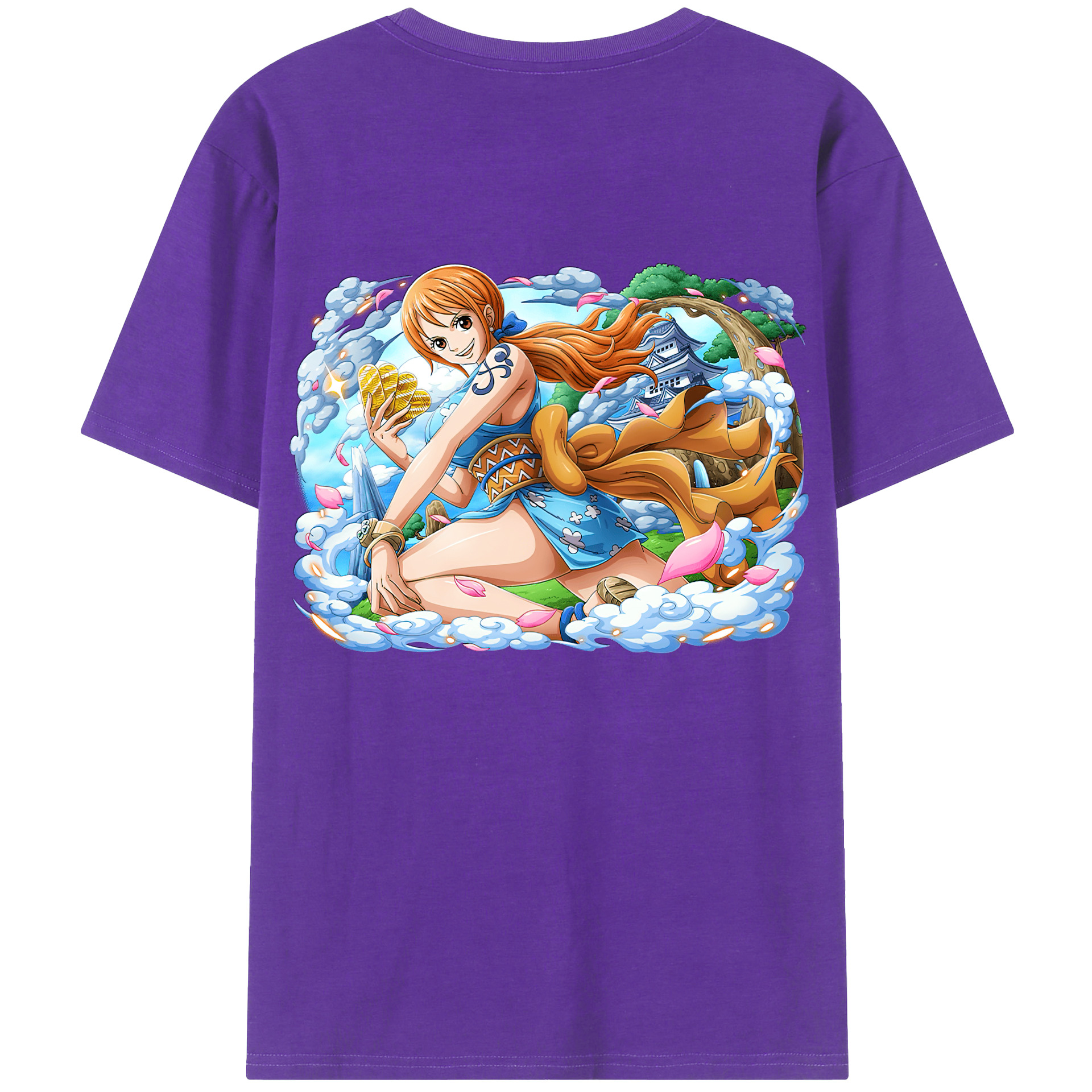 ワンピース ナミ ONE PIECE Nami 綿100％半袖Tシャツ（背面プリント）