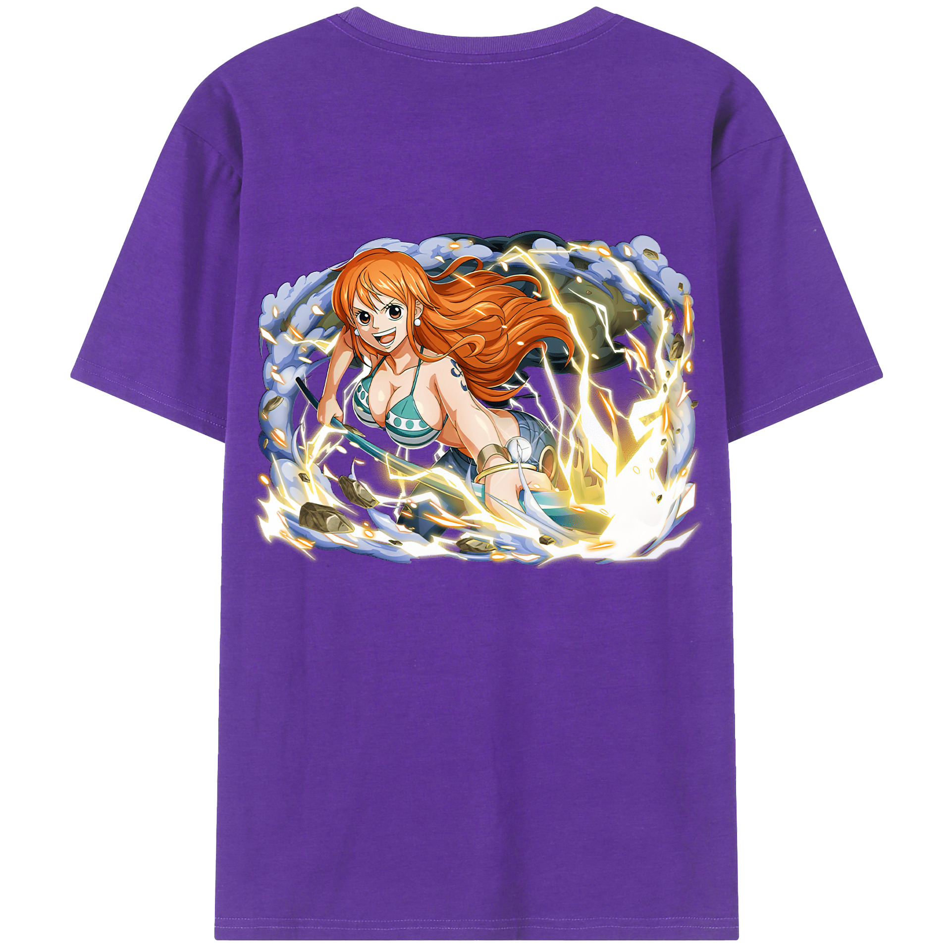 ワンピース ナミ ONE PIECE Nami 綿100％半袖Tシャツ（背面プリント）