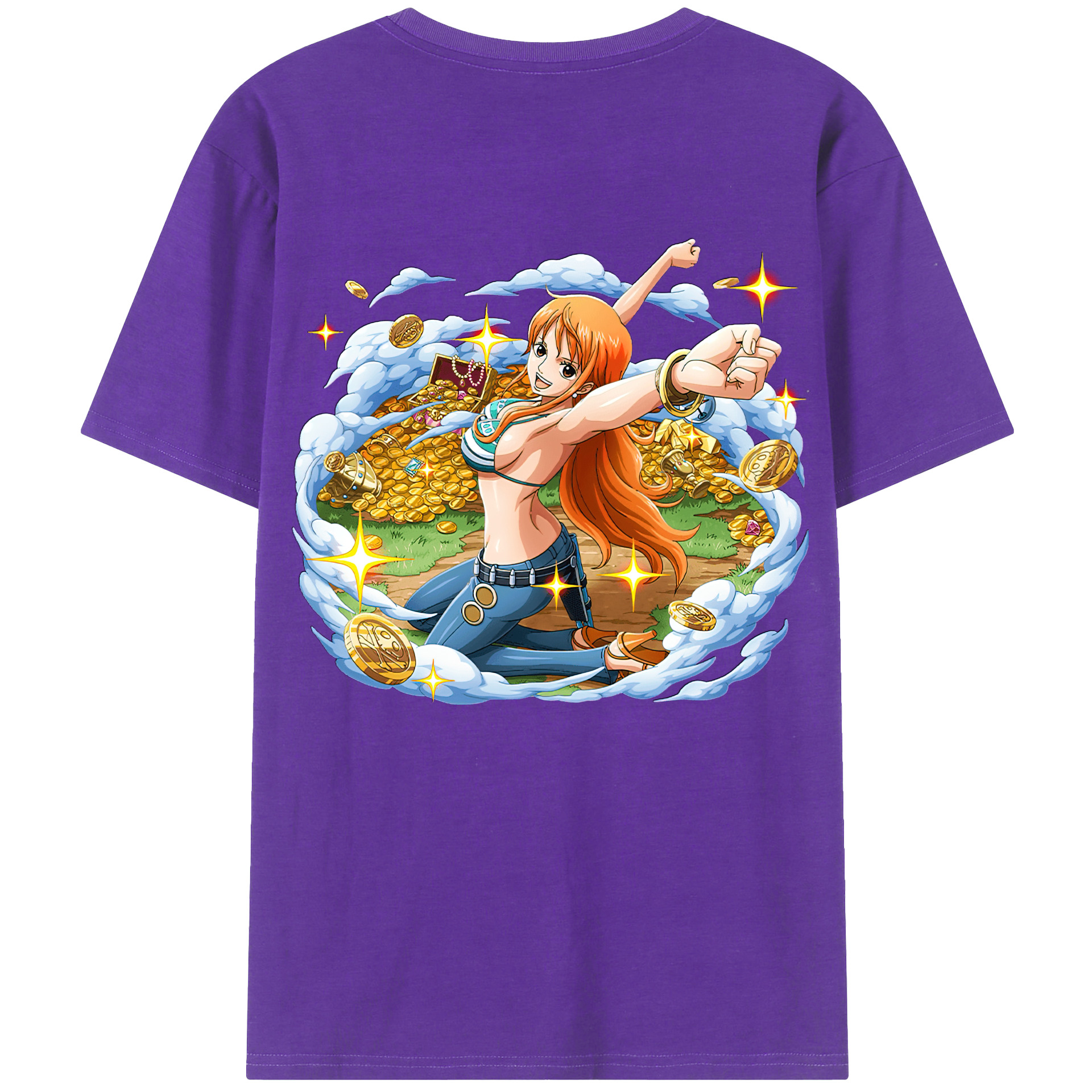 ワンピース ナミ ONE PIECE Nami 綿100％半袖Tシャツ（背面プリント）