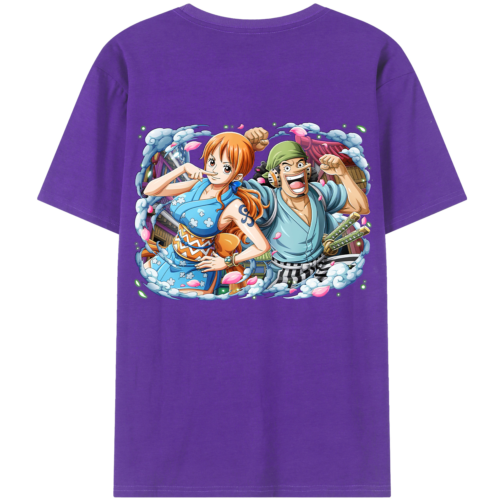 ワンピース ナミ ONE PIECE Nami 綿100％半袖Tシャツ（背面プリント）