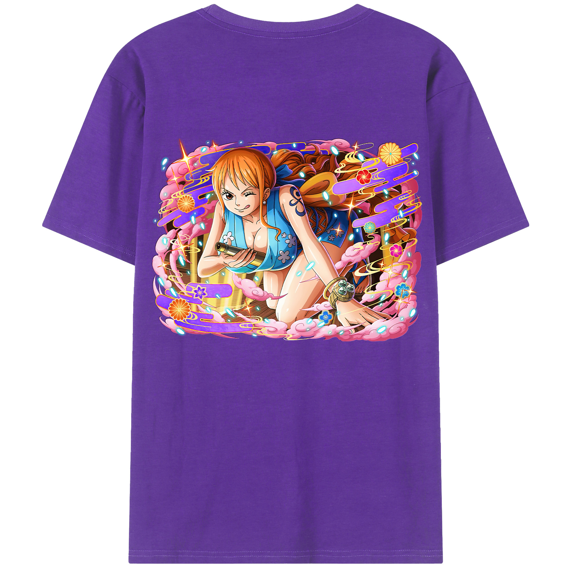 ワンピース ナミ ONE PIECE Nami 綿100％半袖Tシャツ（背面プリント）
