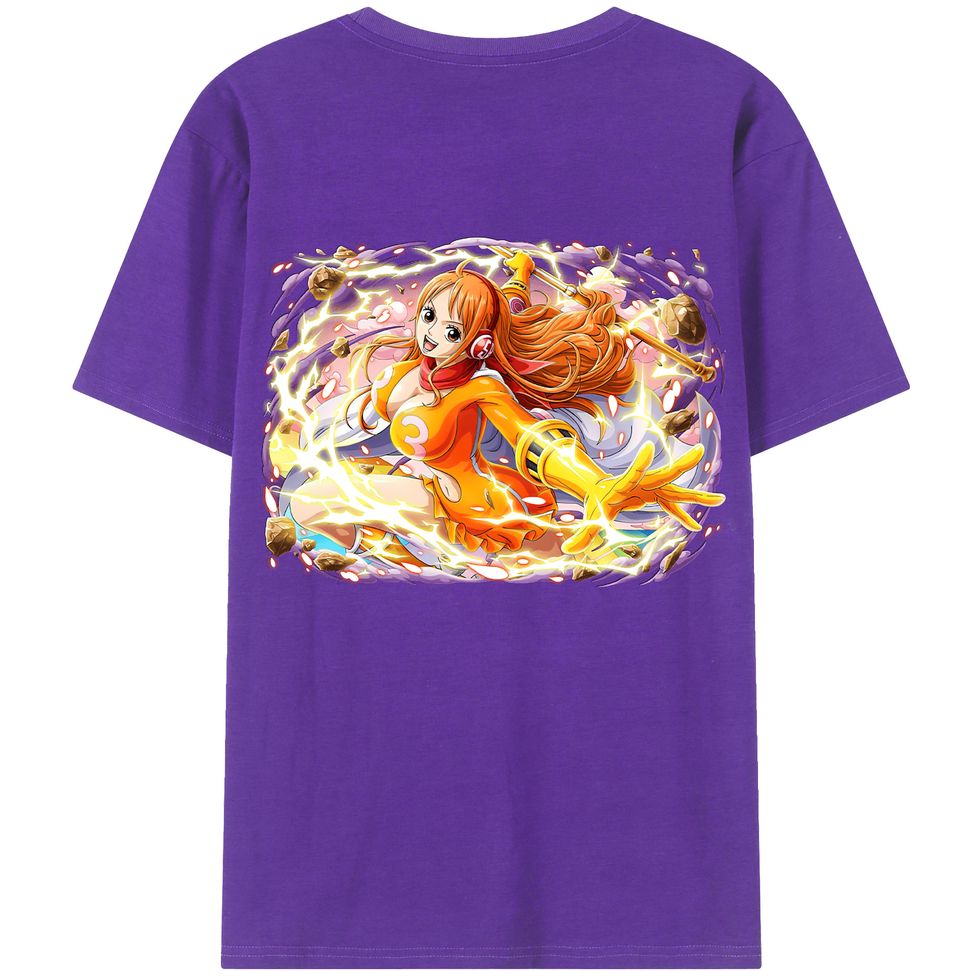 ワンピース ナミ ONE PIECE Nami 綿100％半袖Tシャツ（背面プリント）