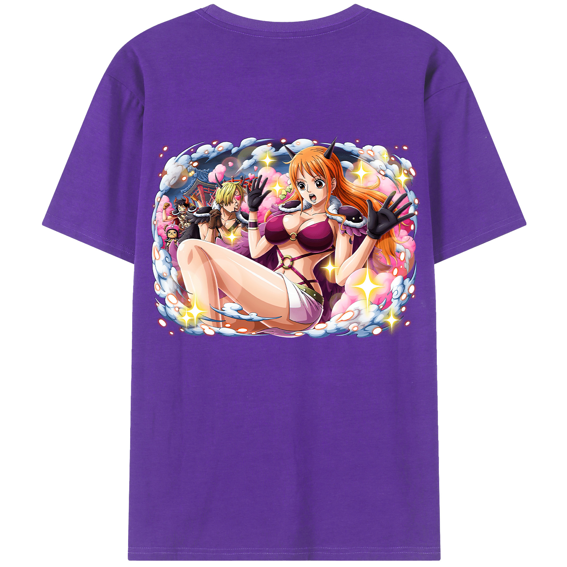 ワンピース ナミ ONE PIECE Nami 綿100％半袖Tシャツ（背面プリント）
